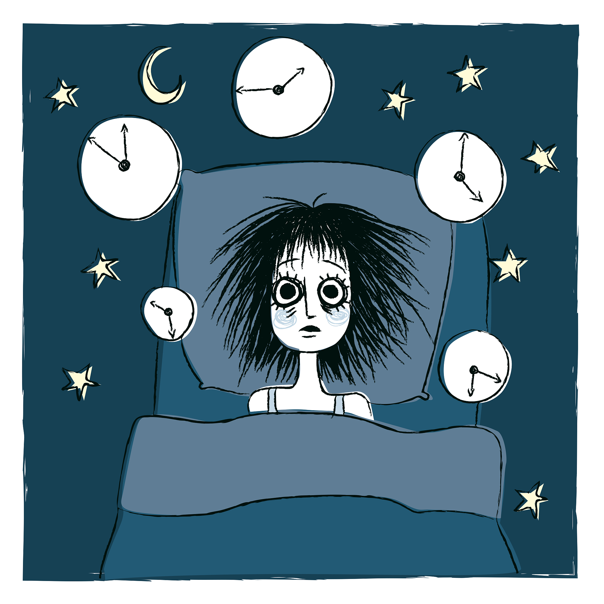 insomniac woman