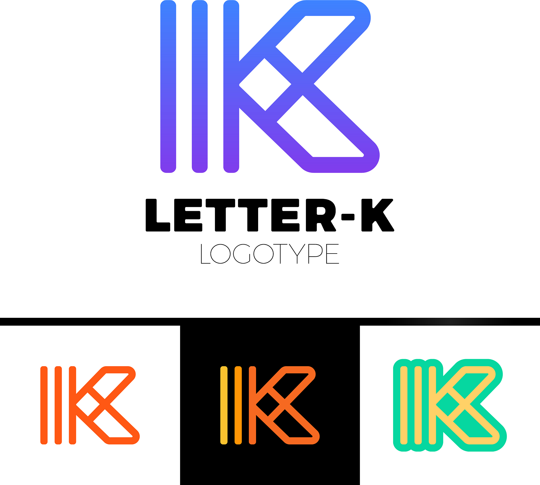 letter k logo icon design template elements