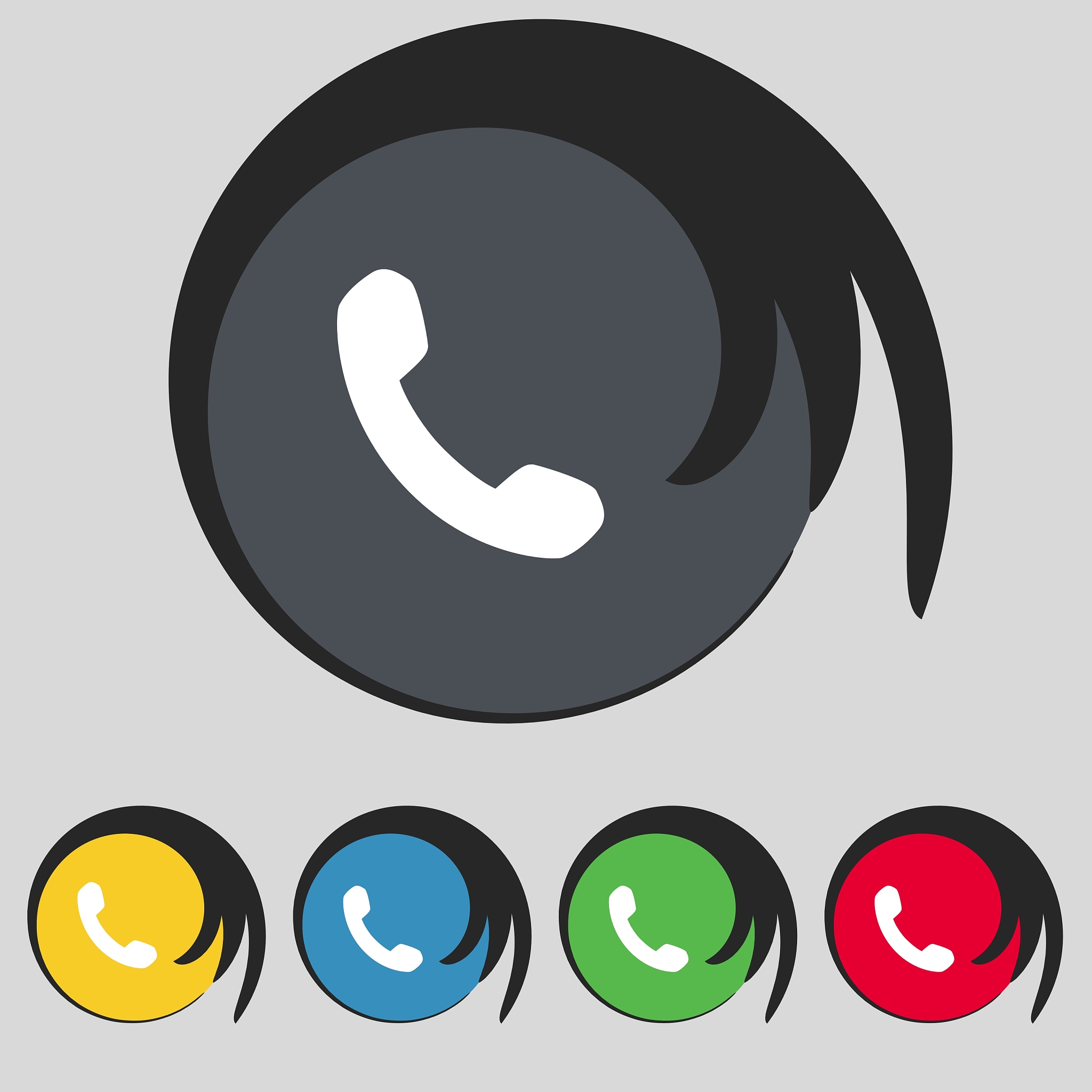 phone support call center icon sign symbol on five