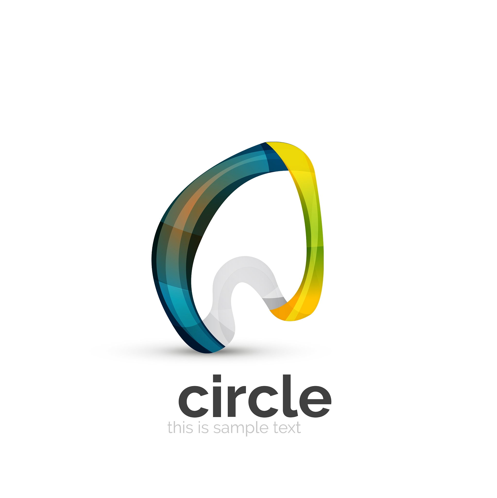 abstract swirly round logo template
