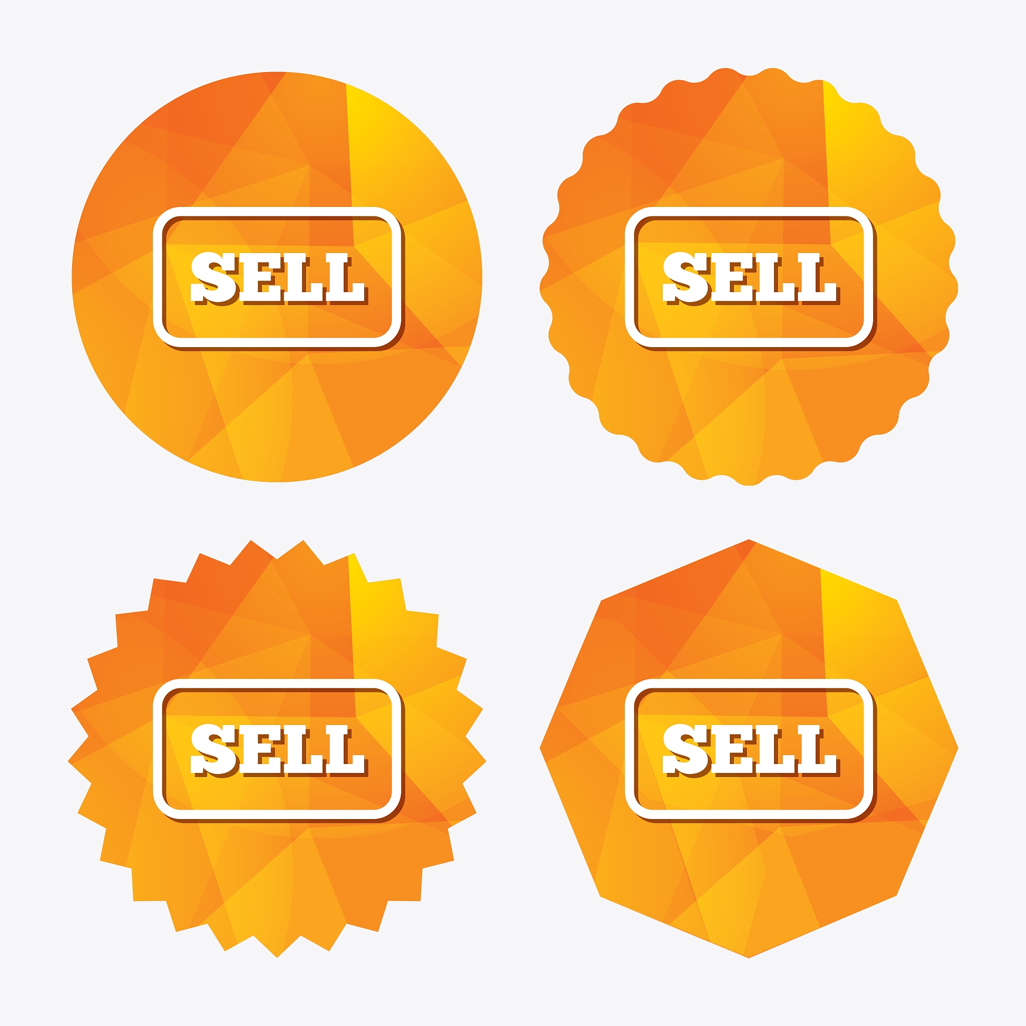 sell sign icon contributor button