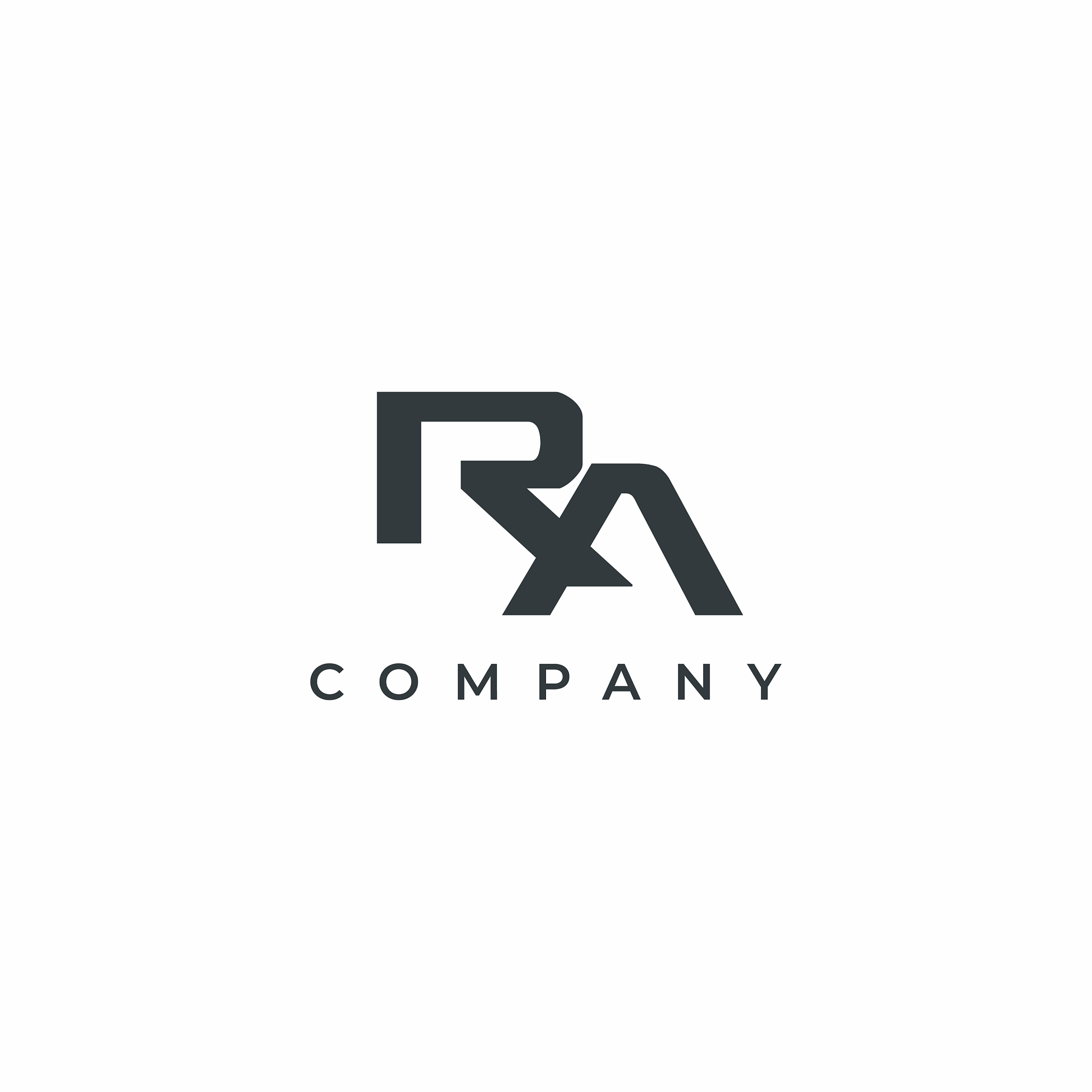 letter ra modern company logo design template