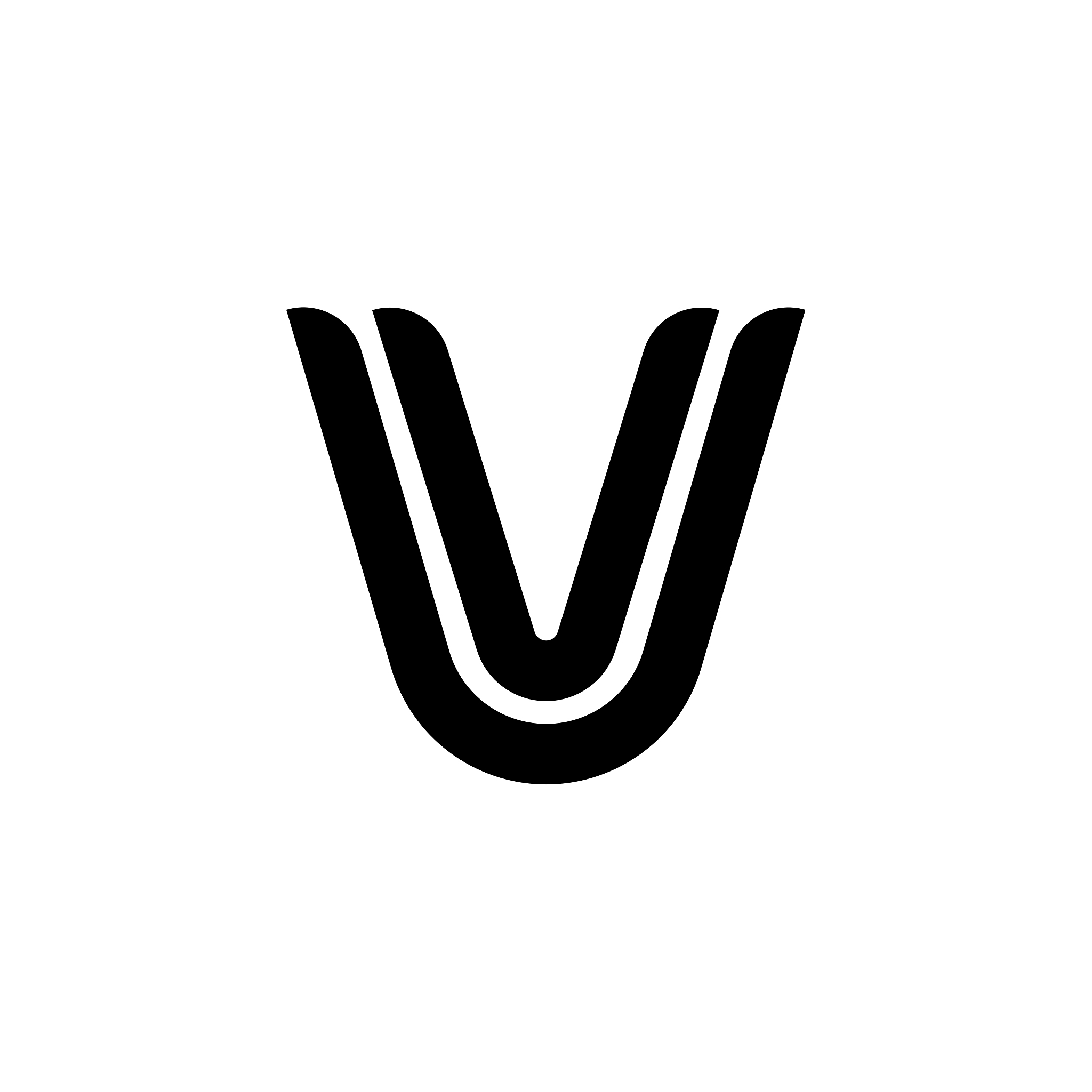geometric speed letter logotype v