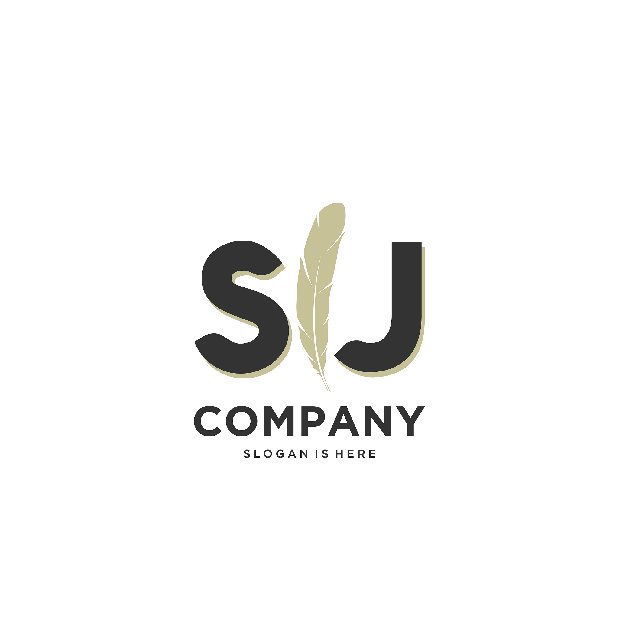 initial sj letter unique attractive creative