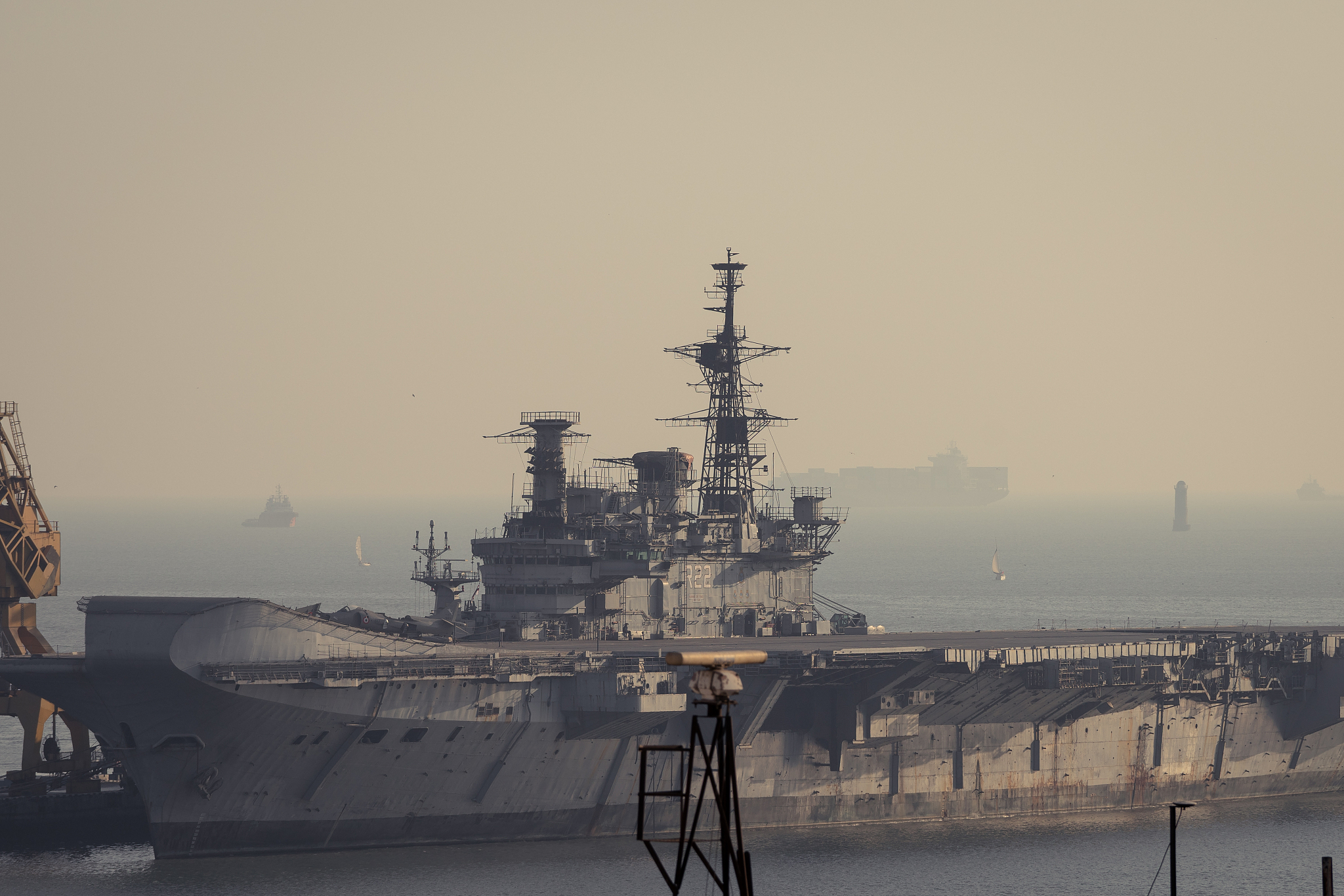 ship, aircraft carrier docked in mumbai