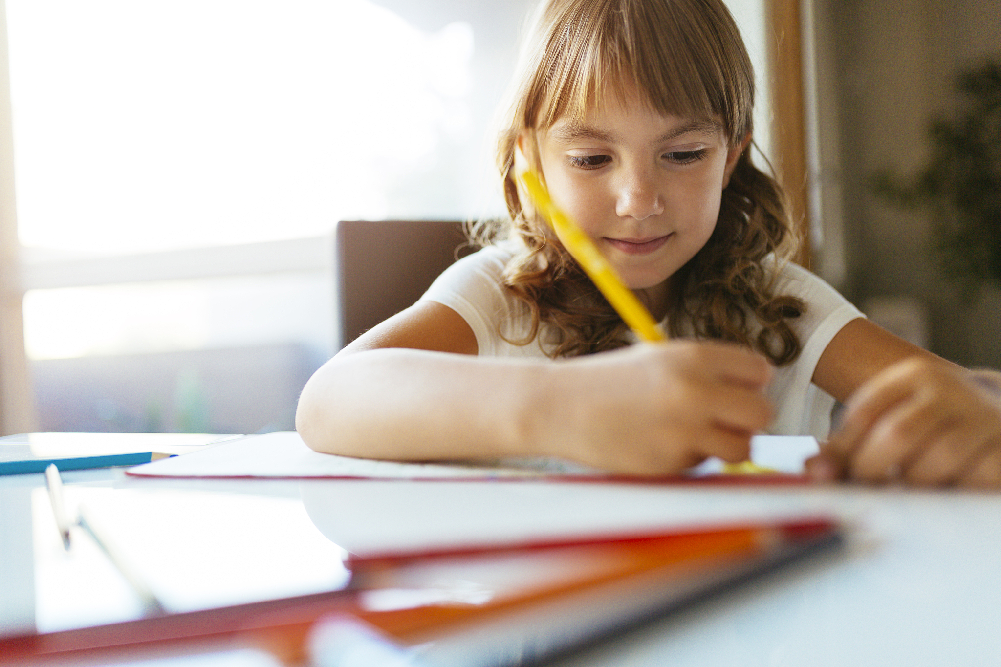 cute girl coloring