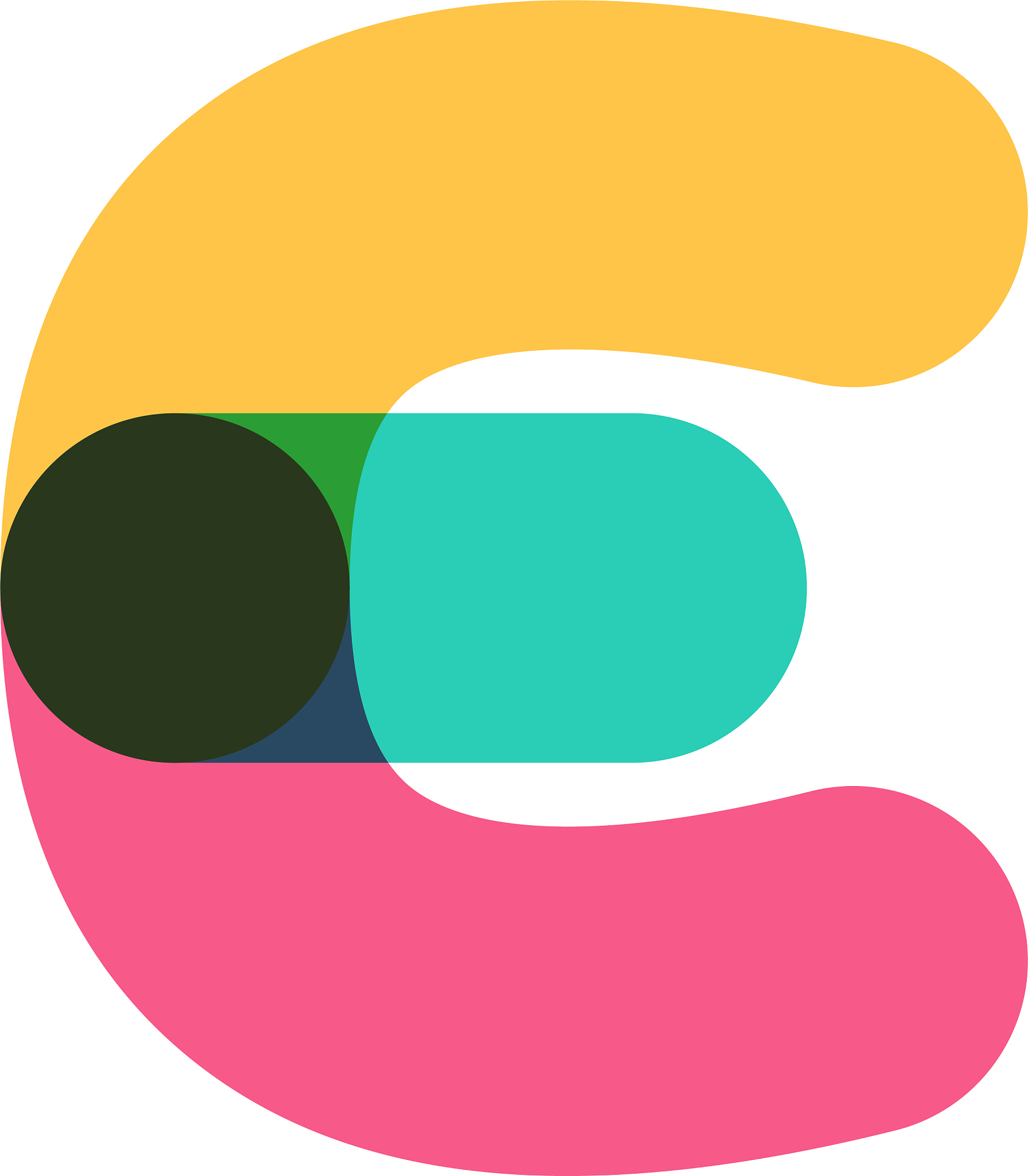 overlapping one line letter e logotype
