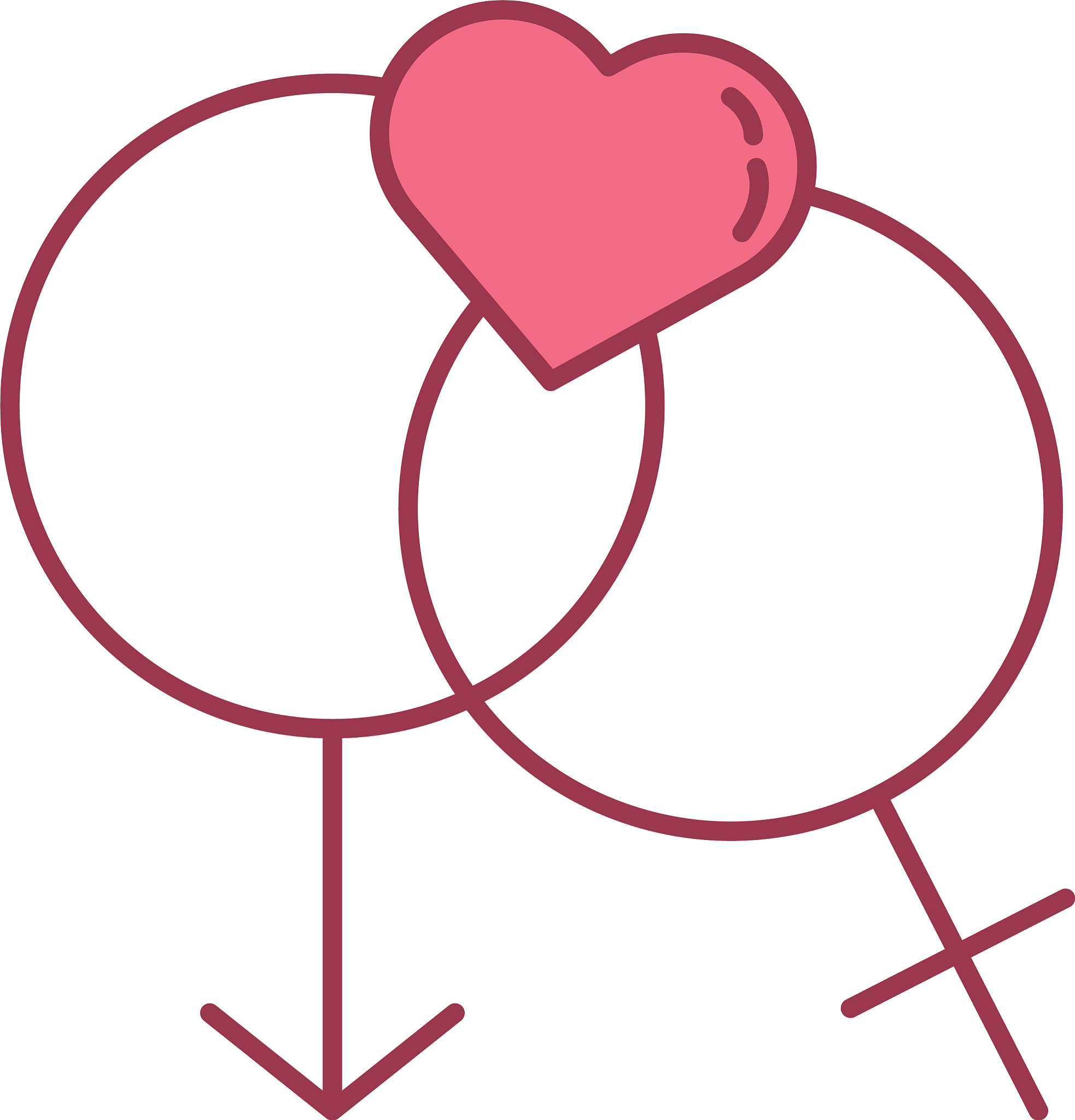 genders symbols love isolated icon