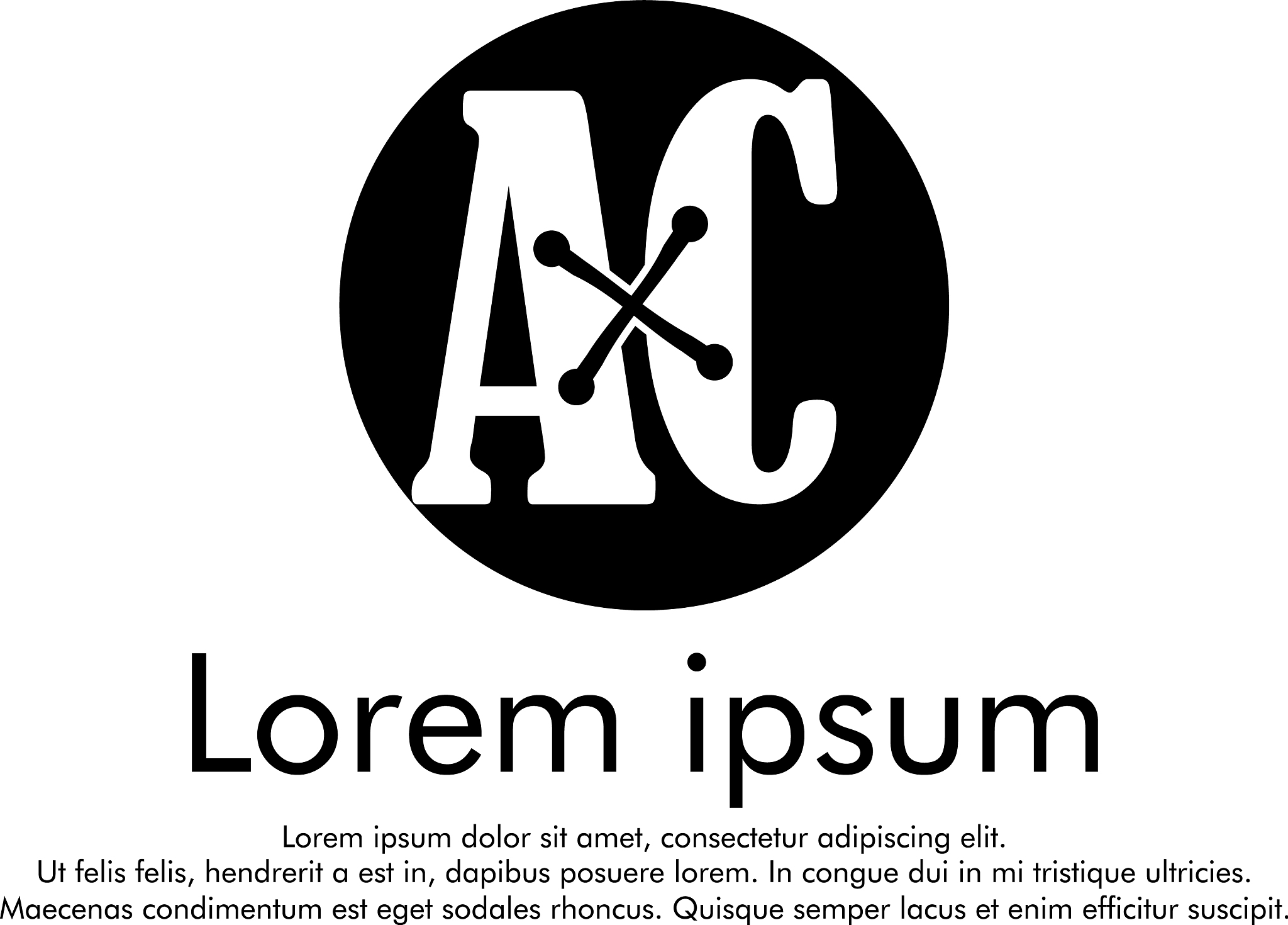 ac initial abstract logo concept for your company
