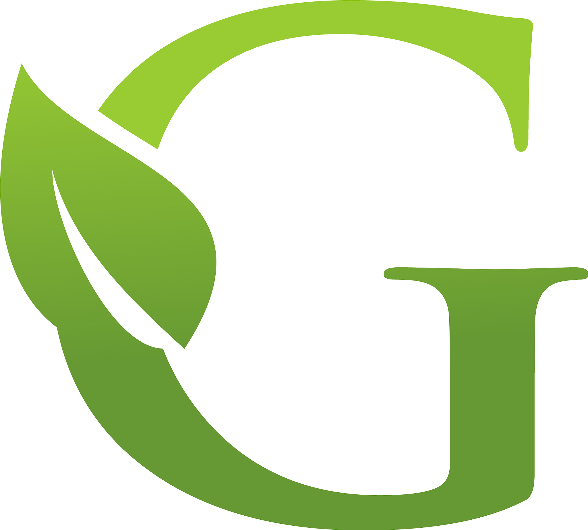 letter g leaf nature logo