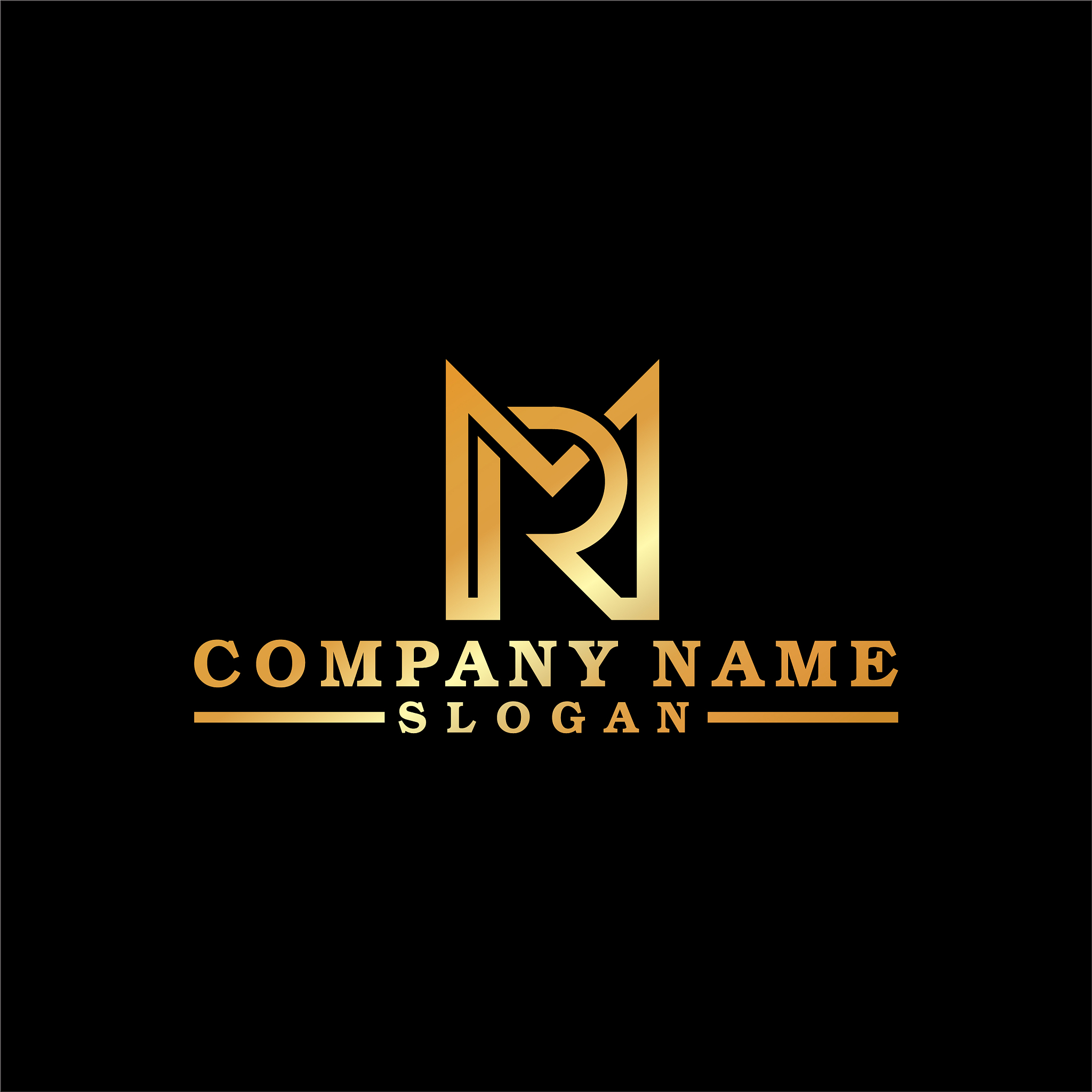 gold letter m and r