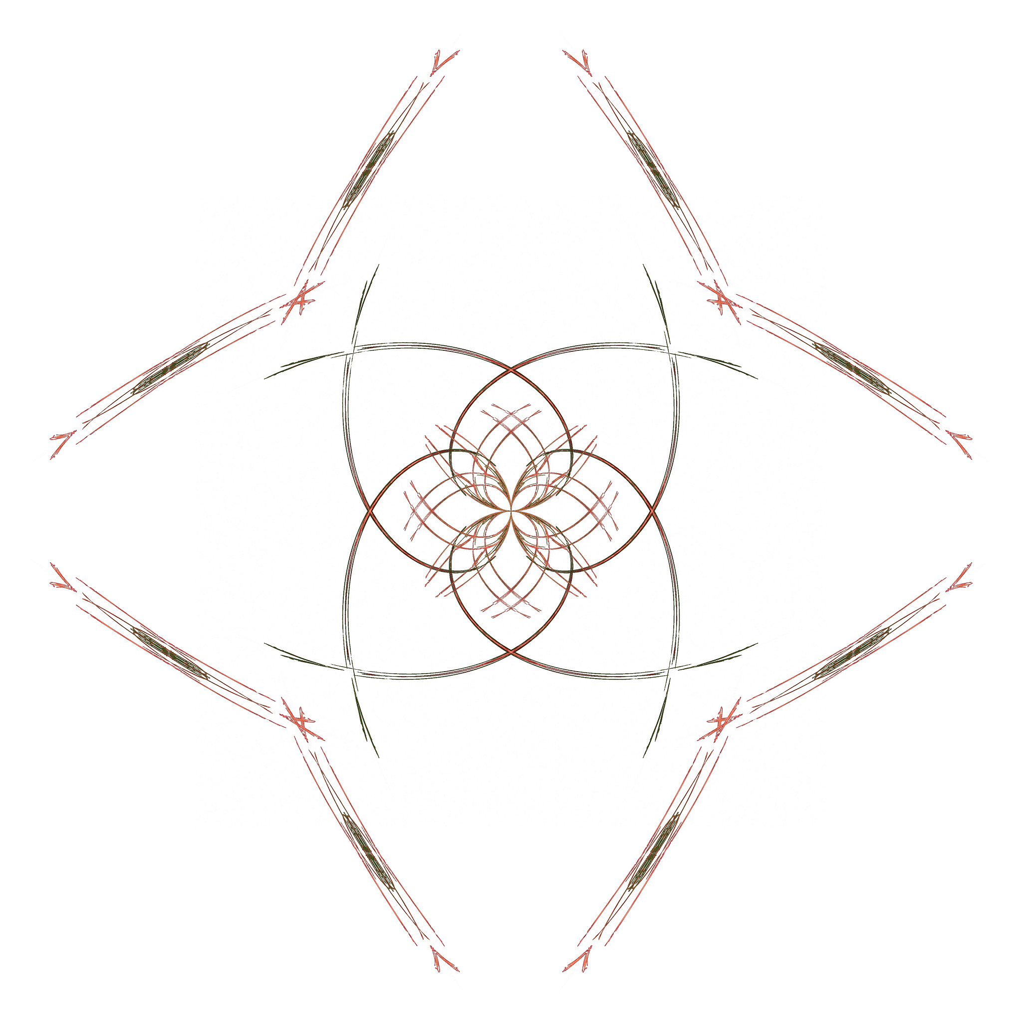 abstract brown isolated floral pattern