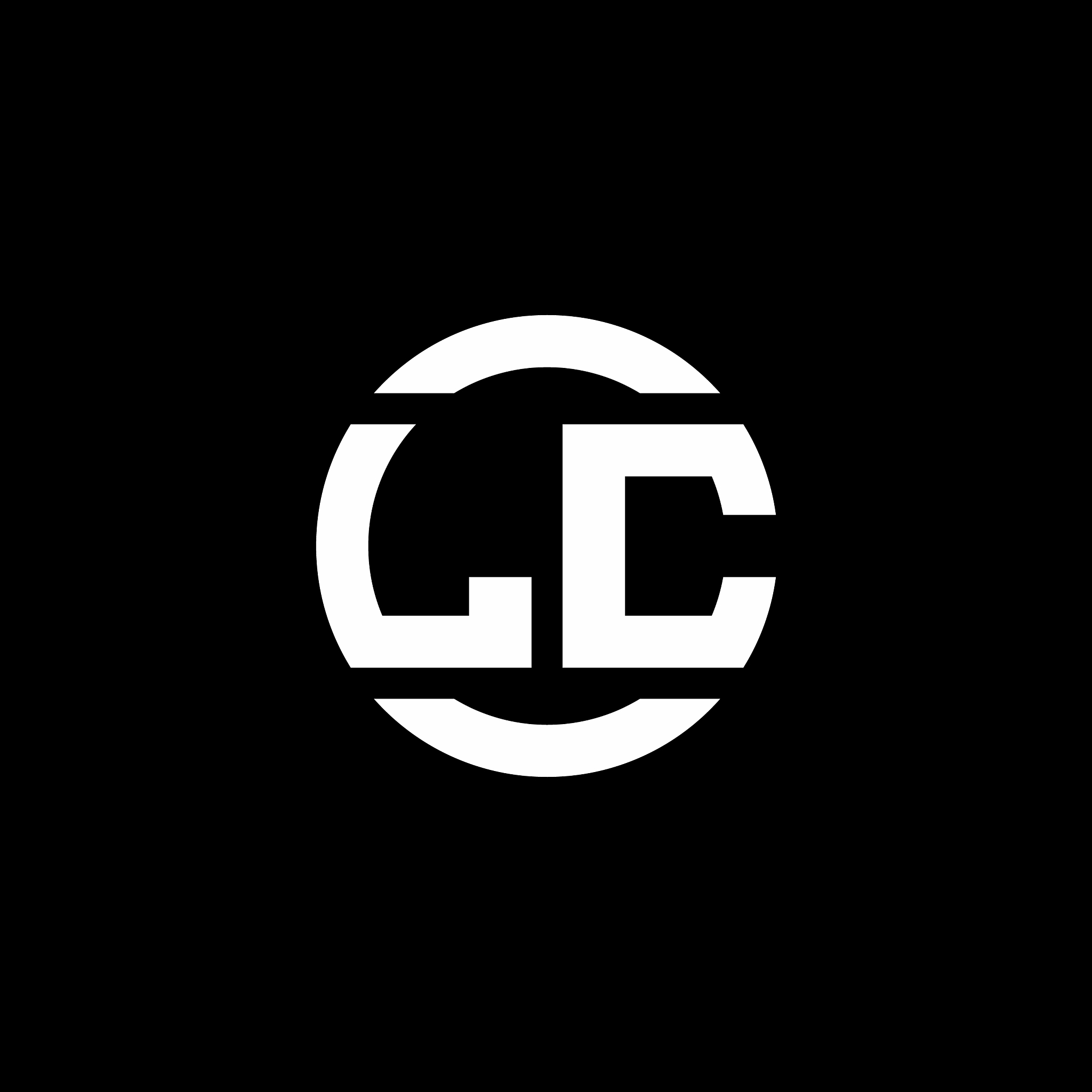 lc logo monogram isolated on circle element