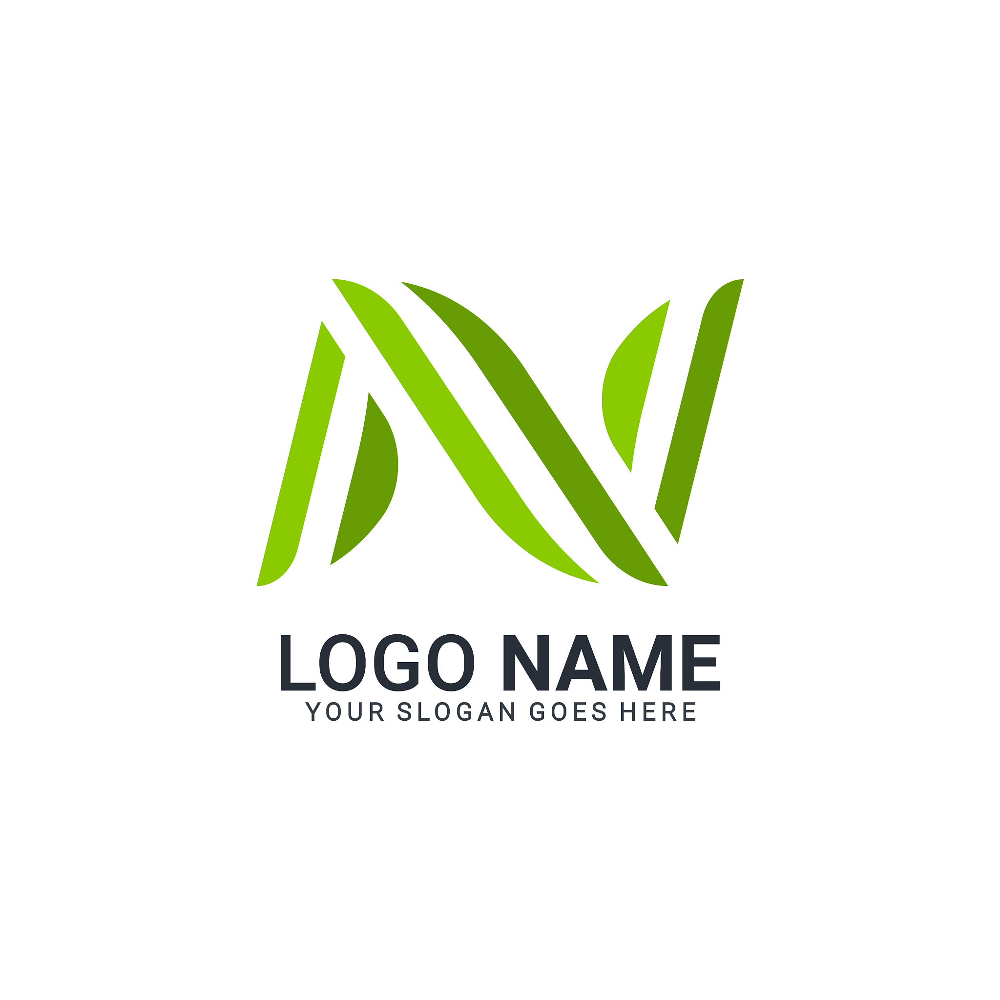 modern letter n logo design editable logo design
