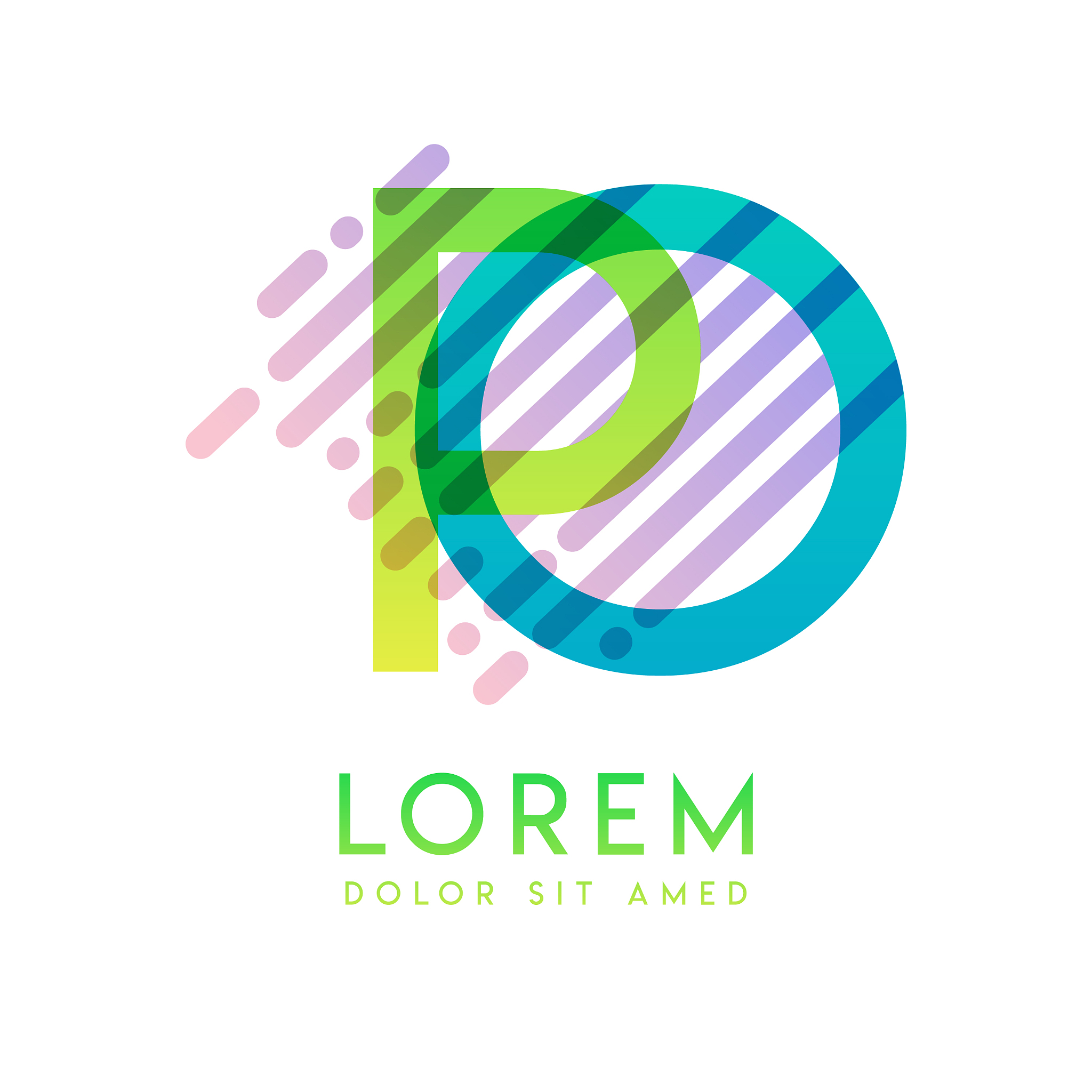 po logo with theme galaxy speed and style