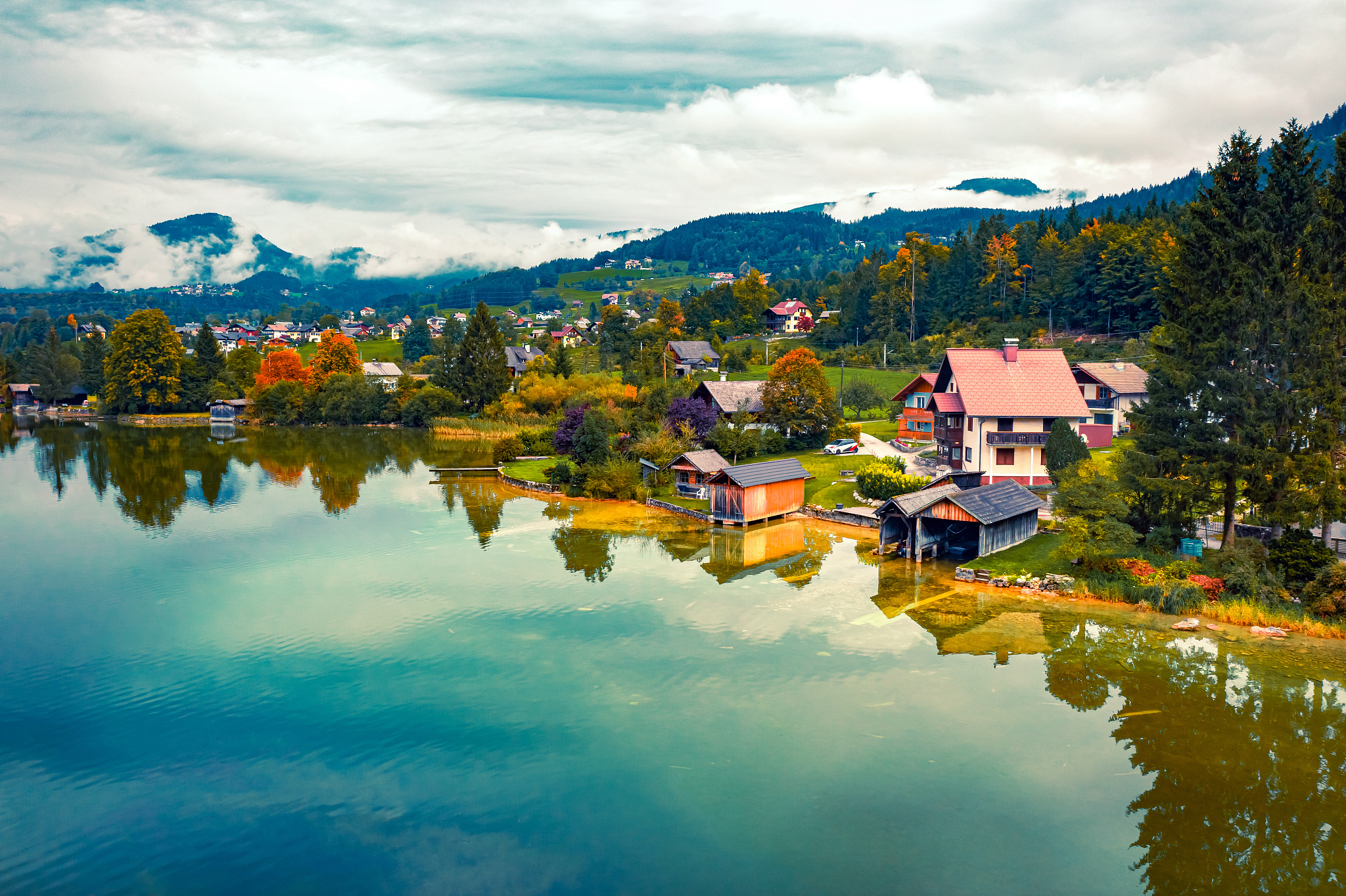 view on gmunden, austria