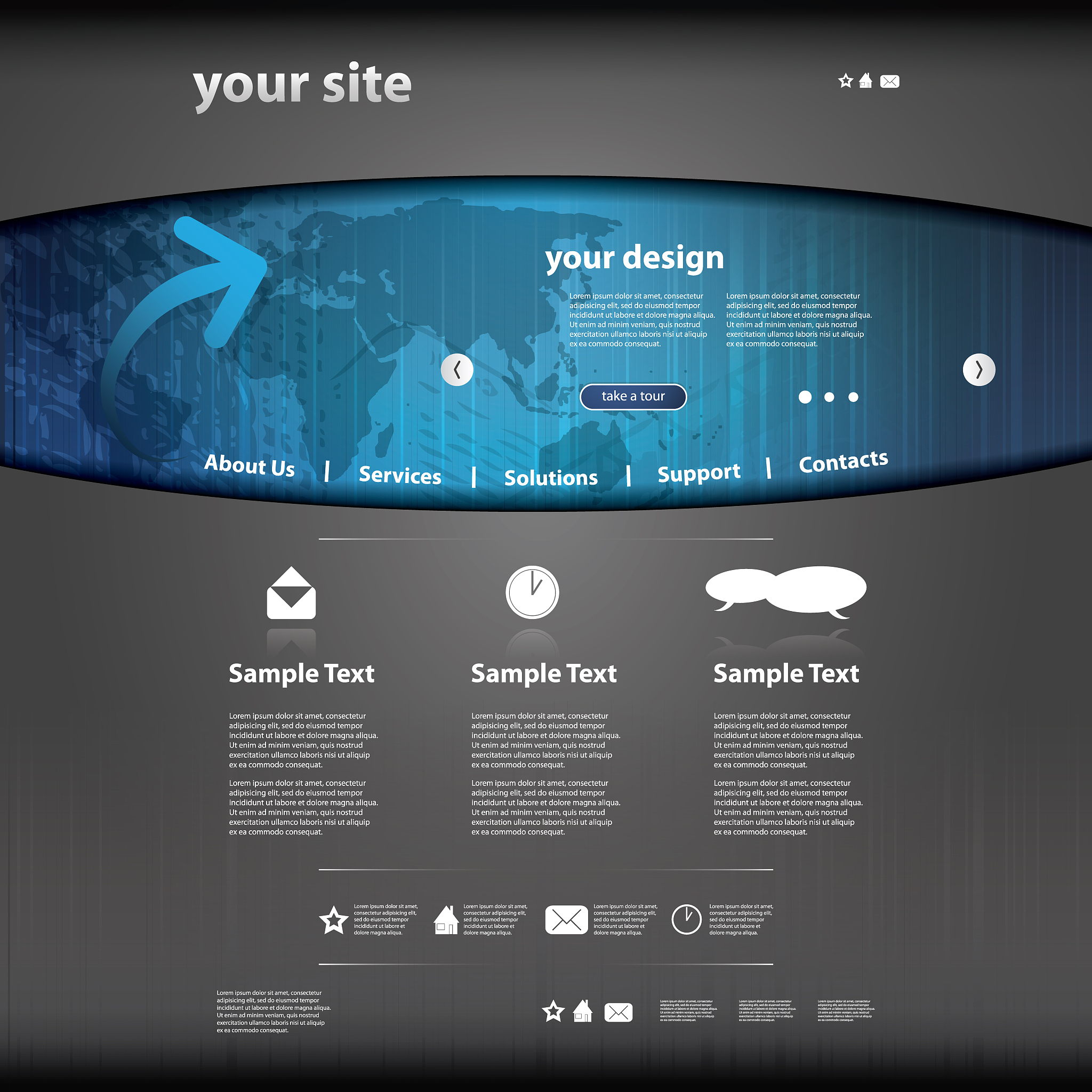 one page business website template
