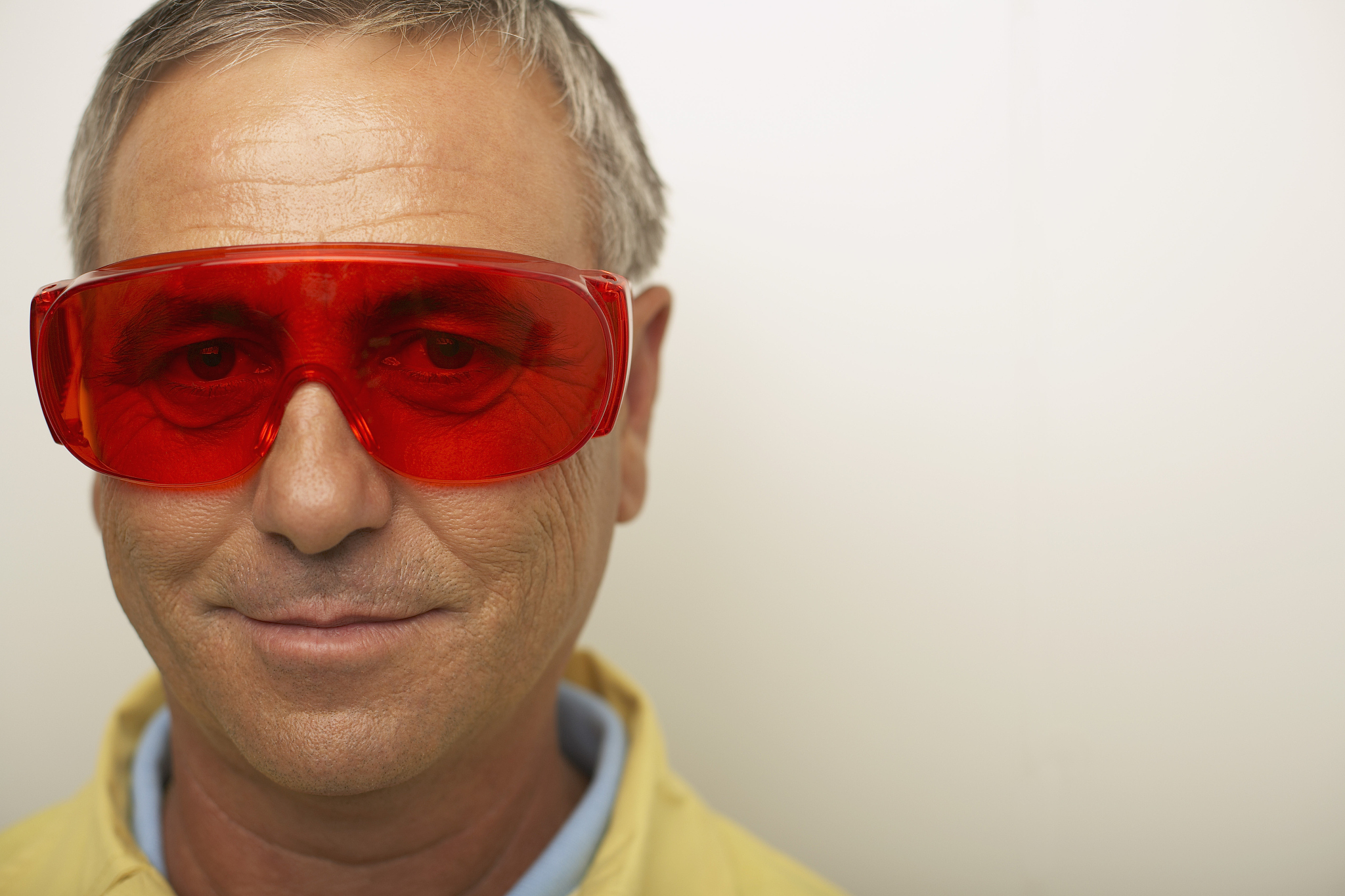 lab technician wearing goggles