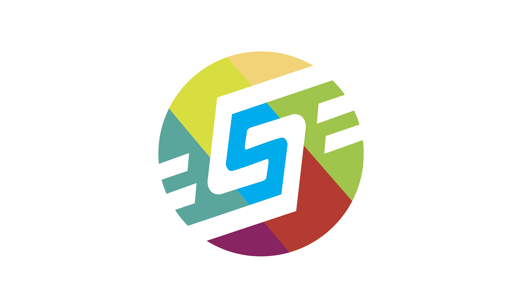 creative colorful circle letter s design symbol