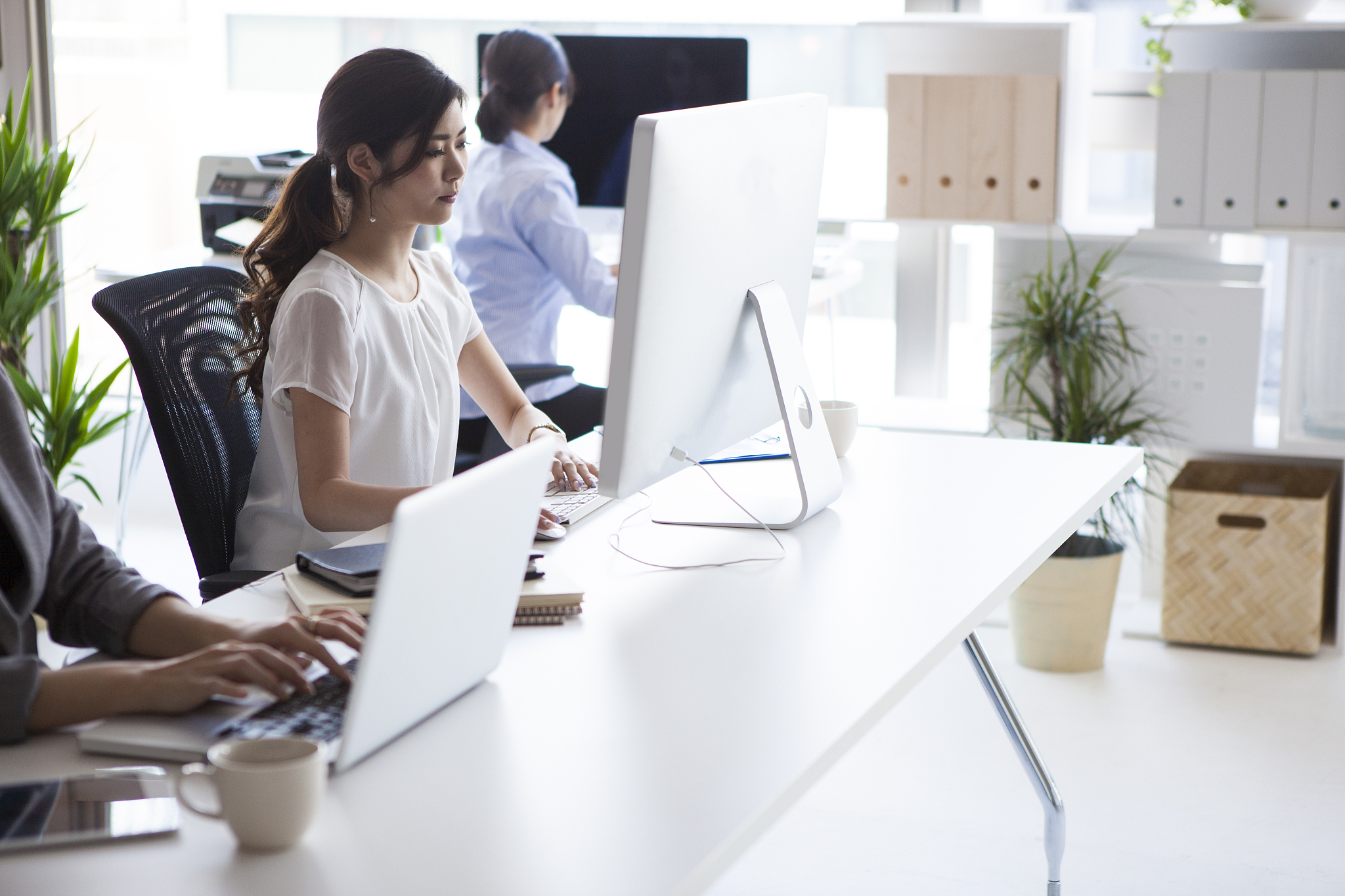 people who are working in the stylish office