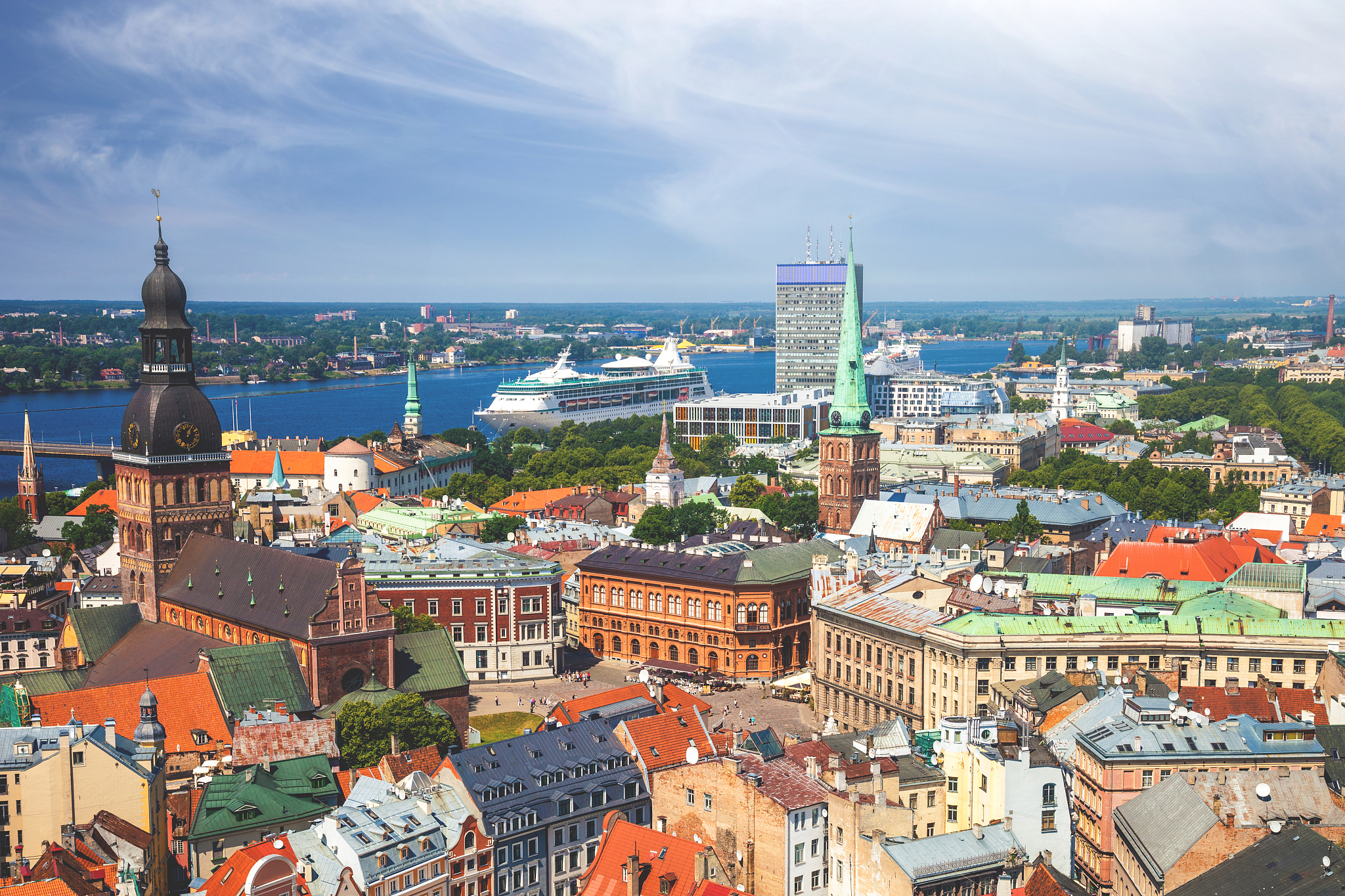 viewpoint on riga old town