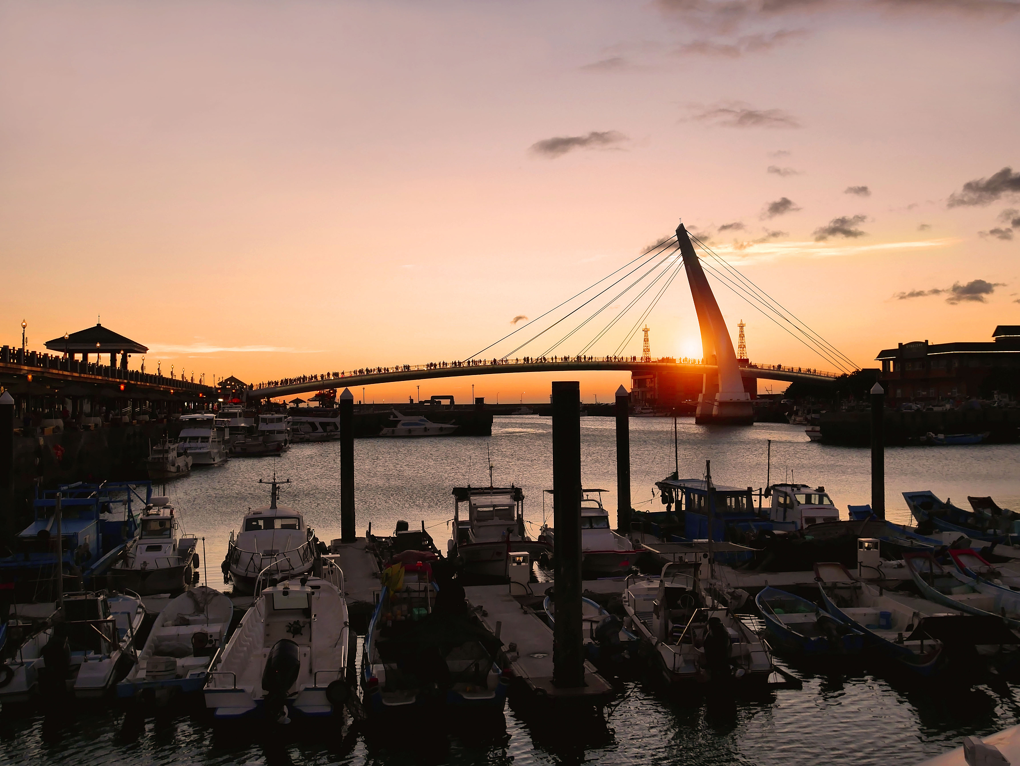 sunset at lover's bridge ,taiwan.