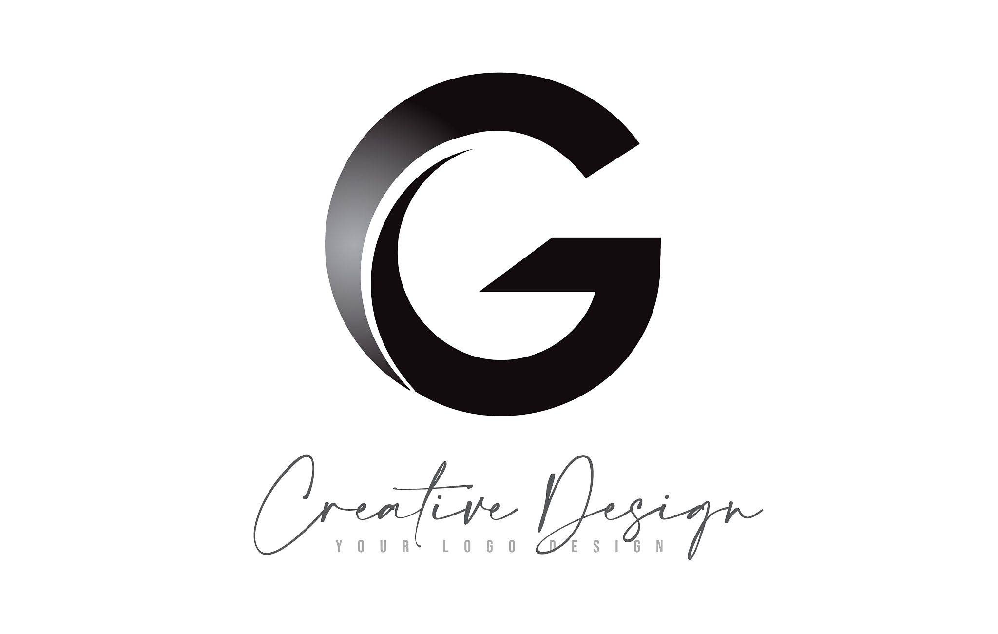 letter g logo black colors g letter design with