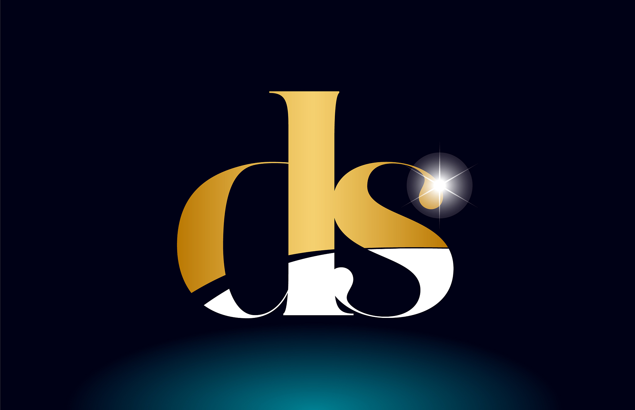 gold golden alphabet letter ds d s logo