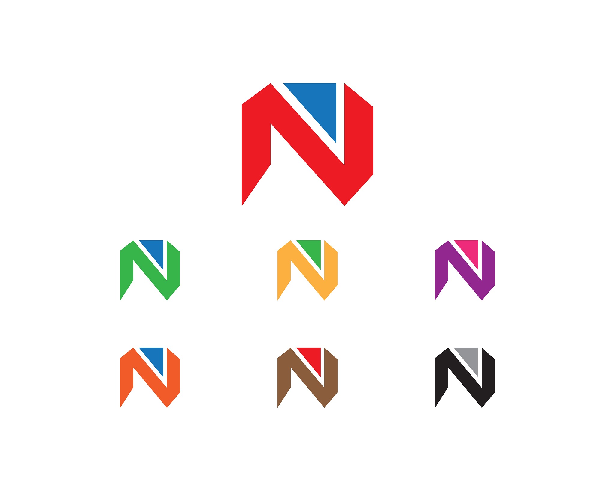 n letter logo