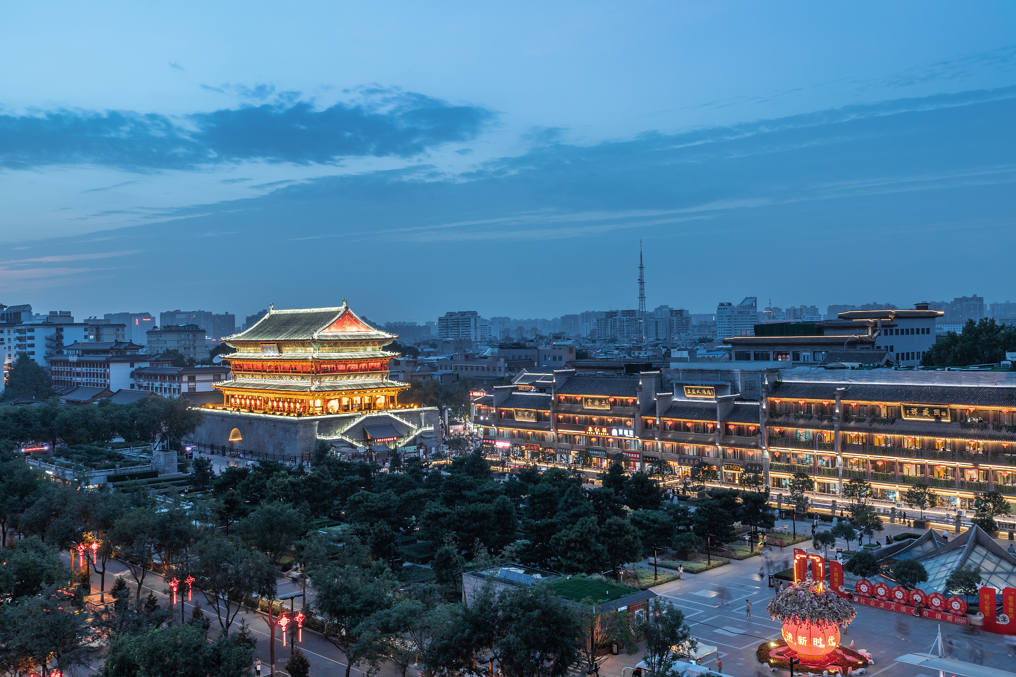 西安钟鼓楼夜景