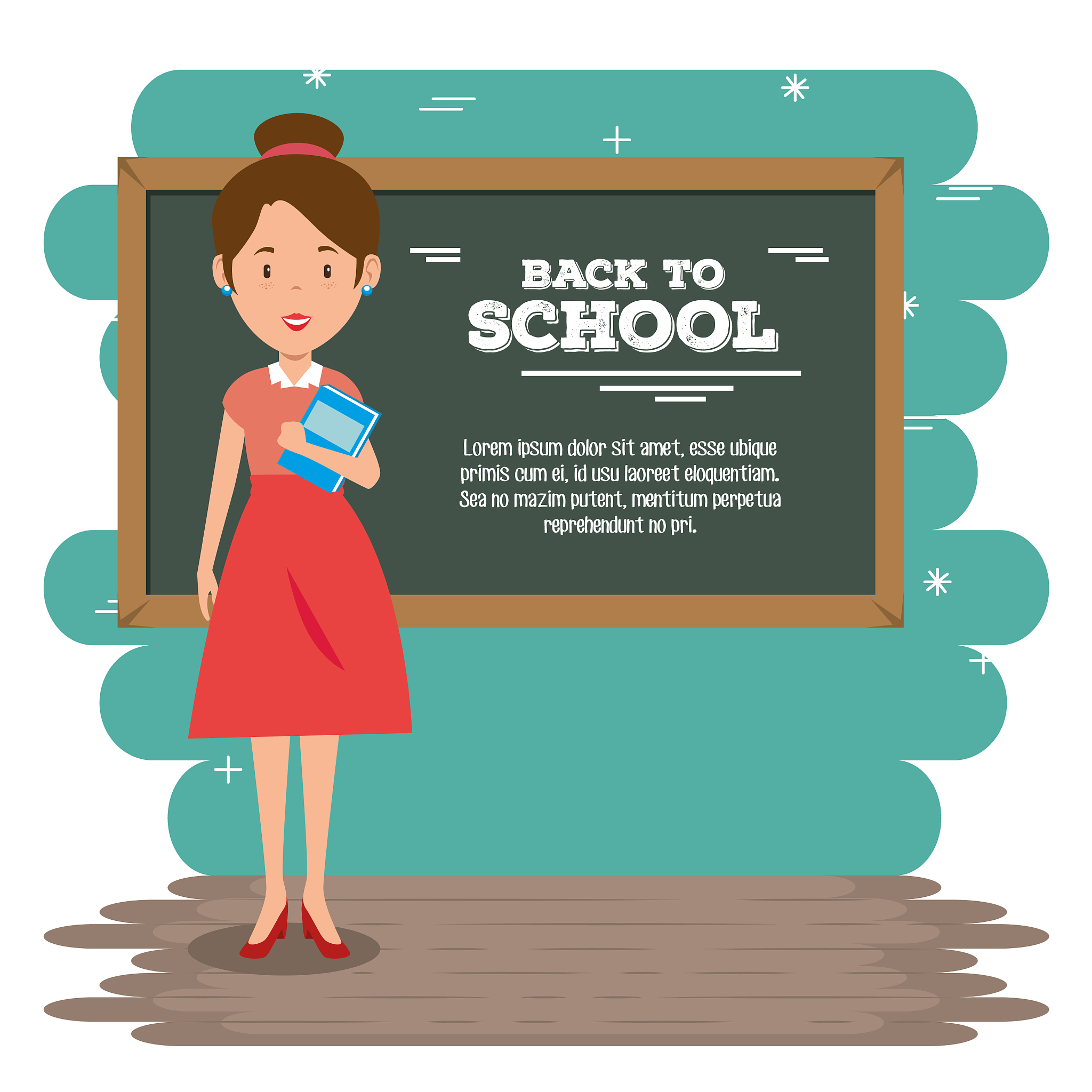 back to school teacher teaching to her students