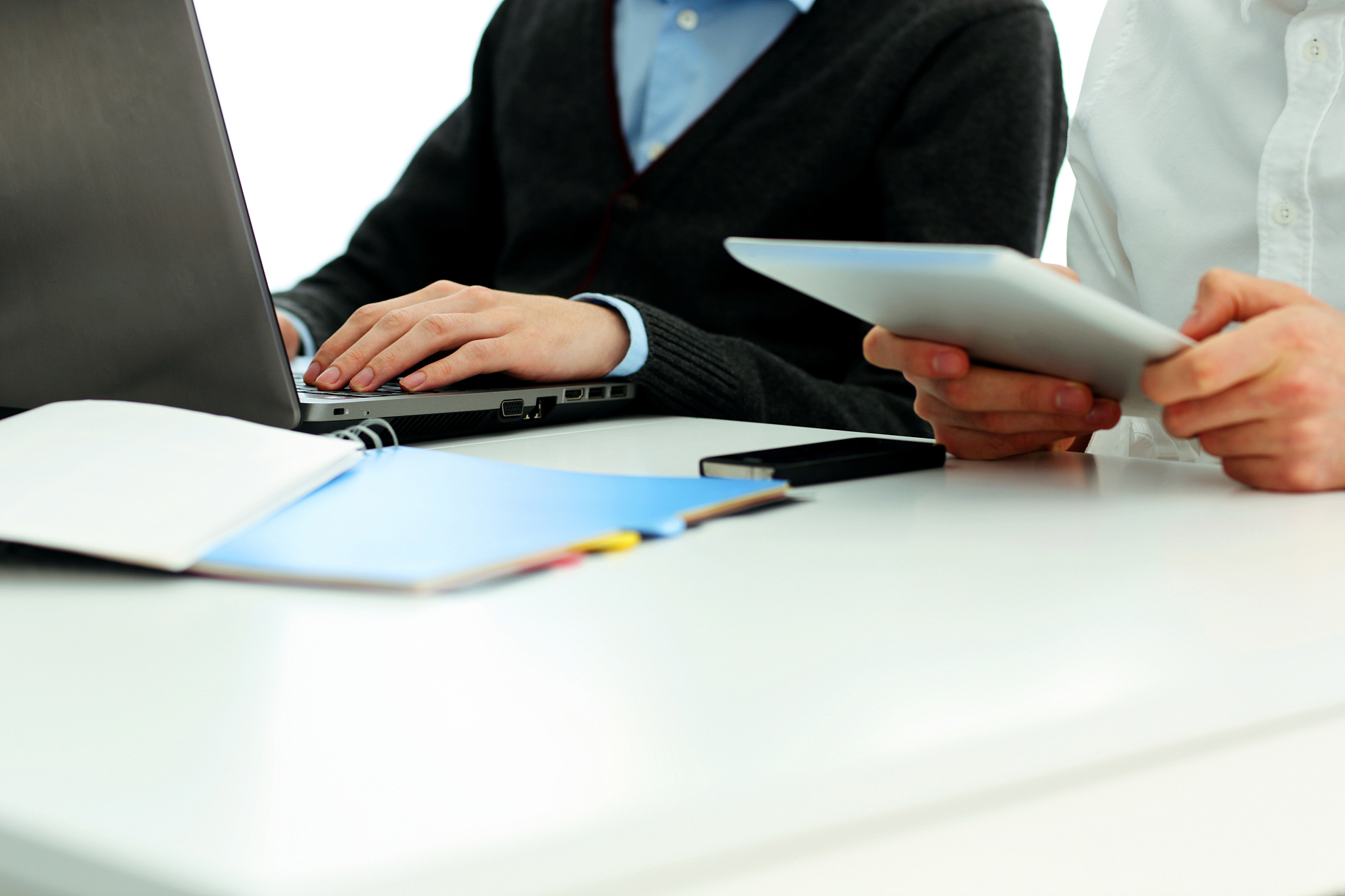 businesspeople working in office