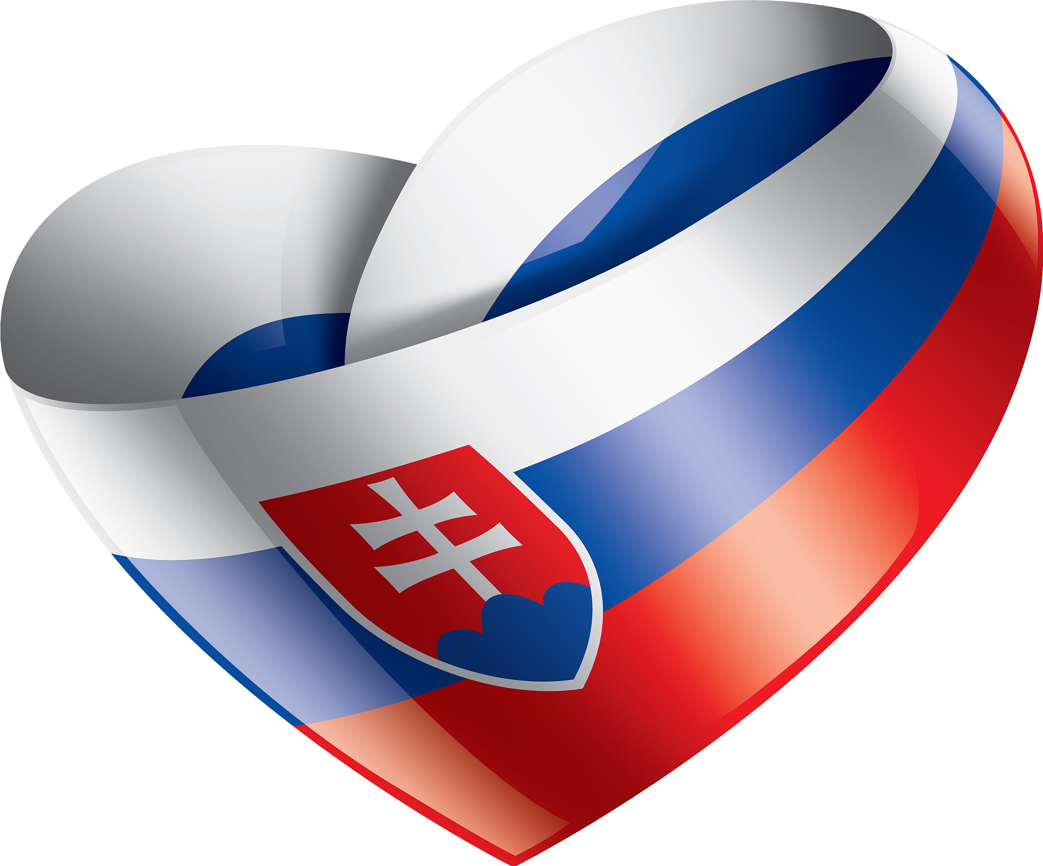 slovakia flag on a white