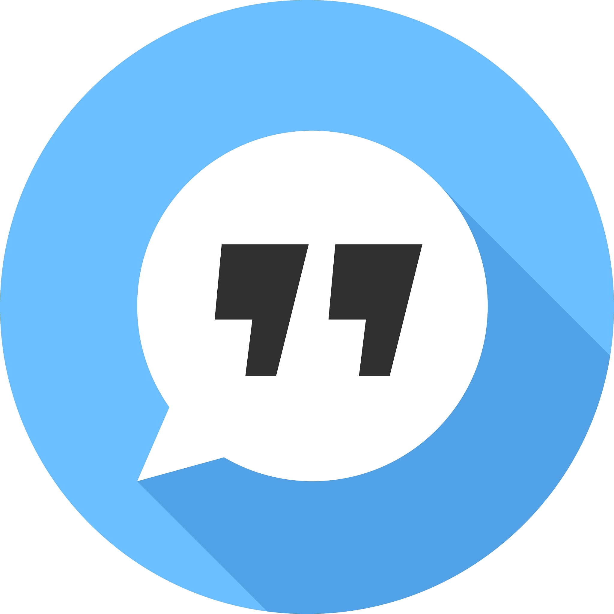 quote sign icon flat design icon