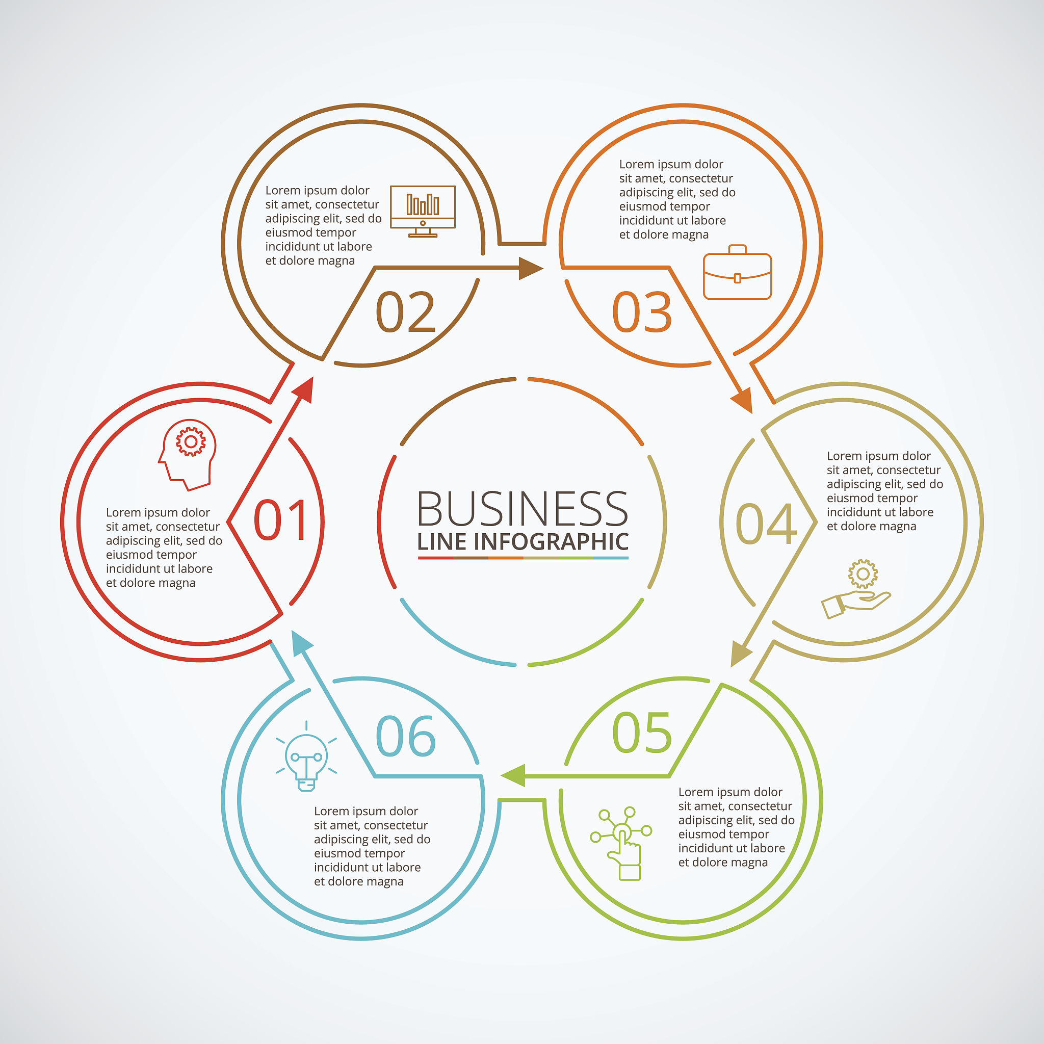 thin line flat element for infographic.