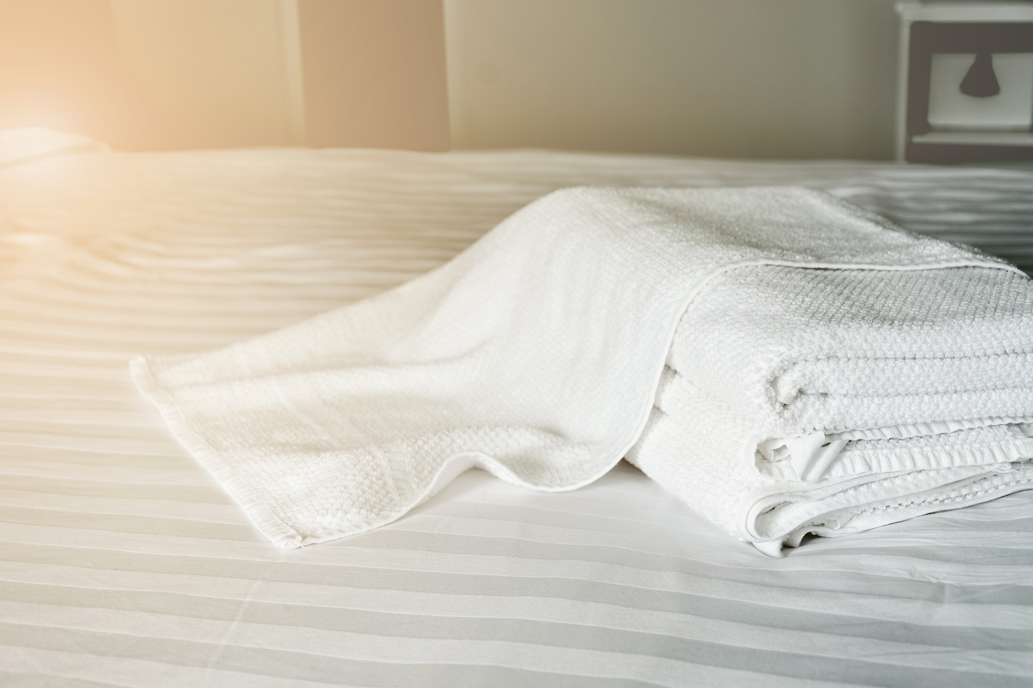 high angle view of blanket on bed at home