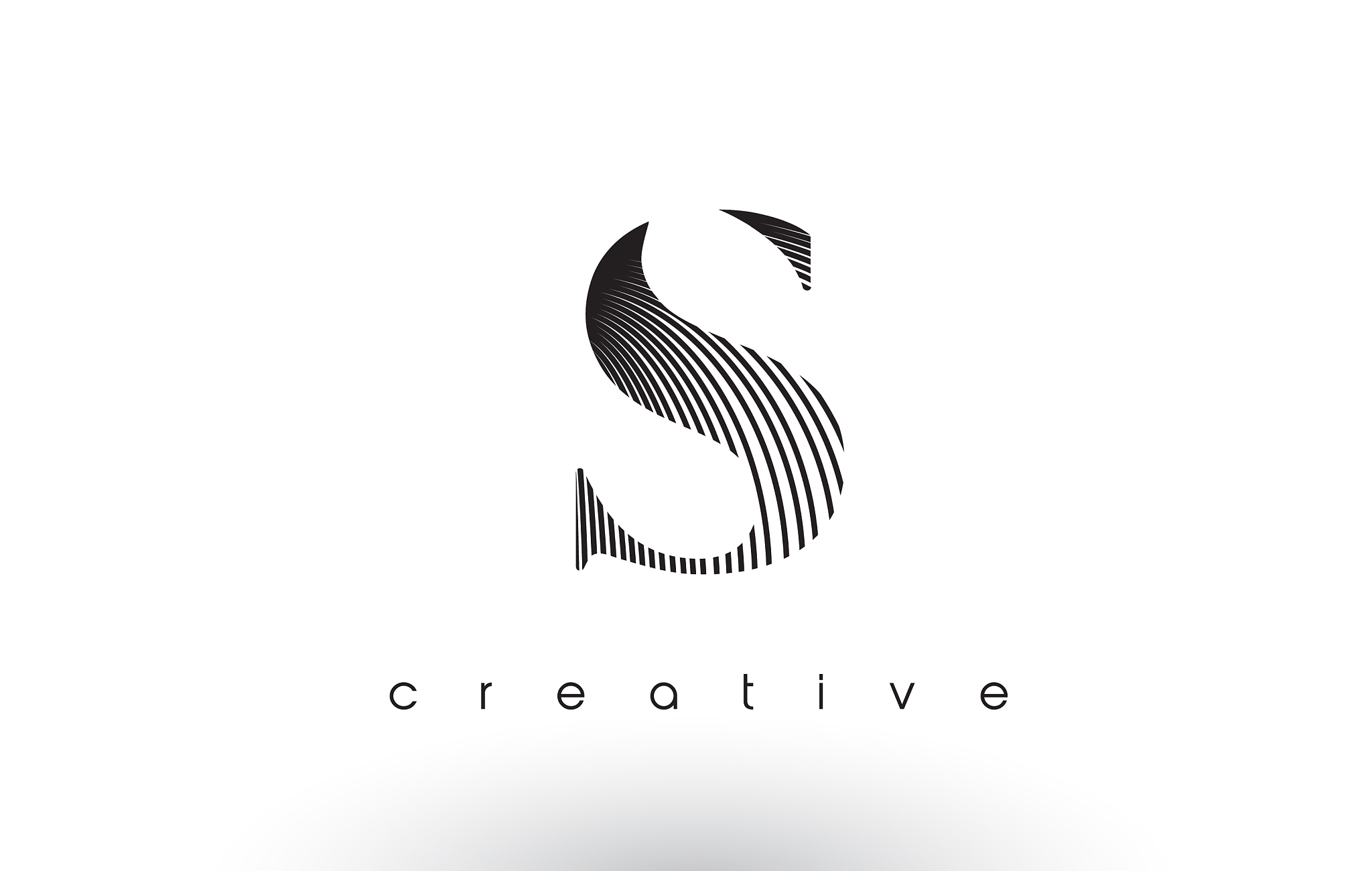 s logo design with multiple lines and black and