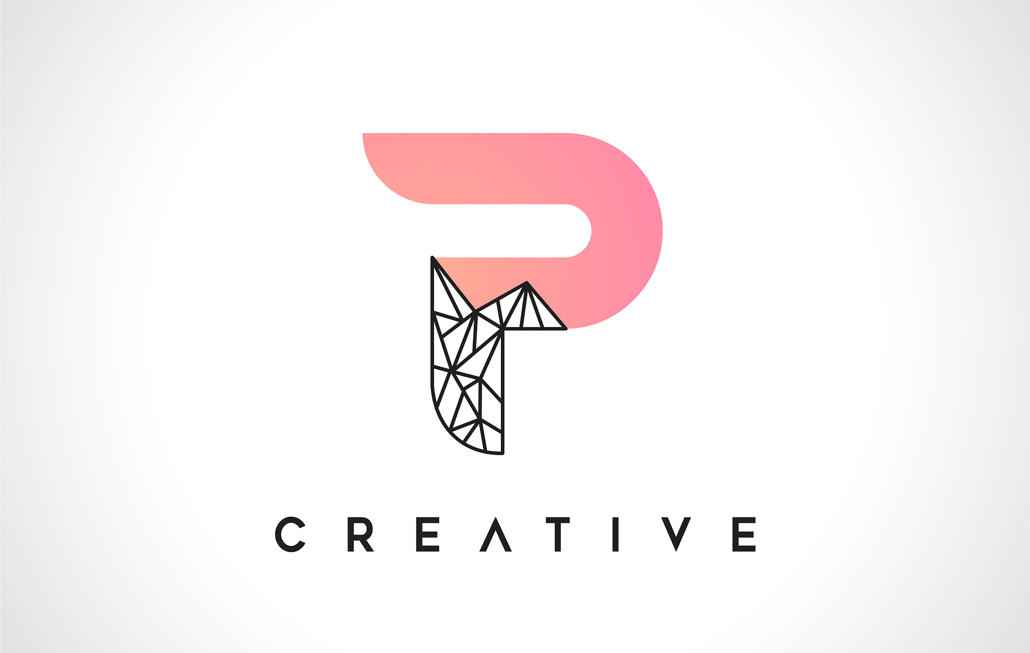 letter p beauty logo p letter design with origami