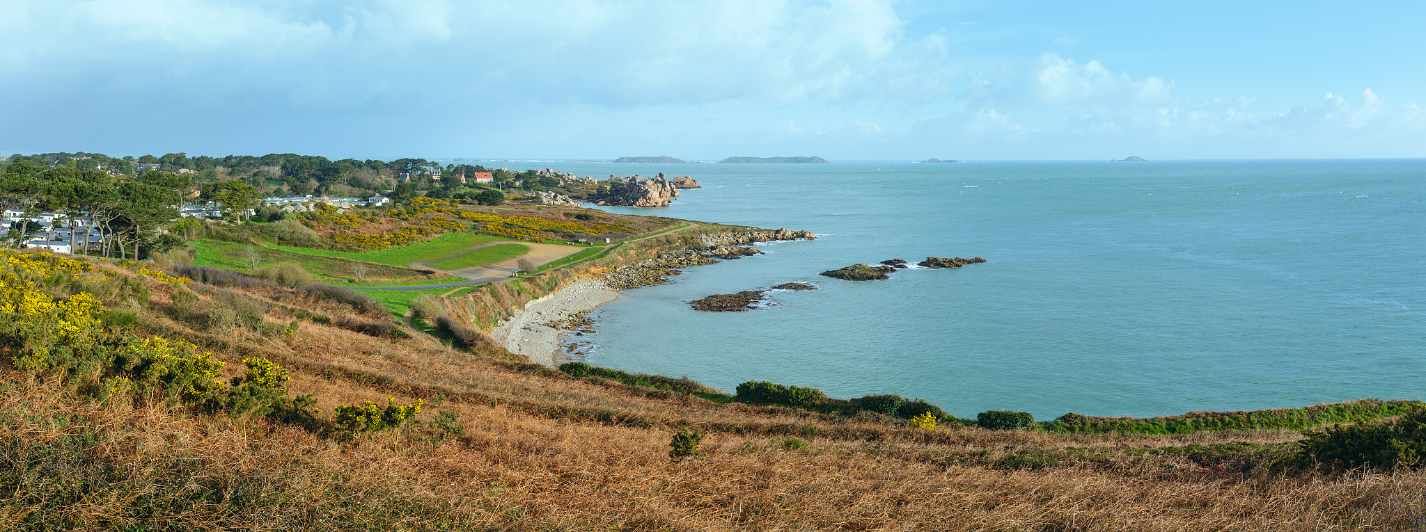 atlantic coast spring panorama.
