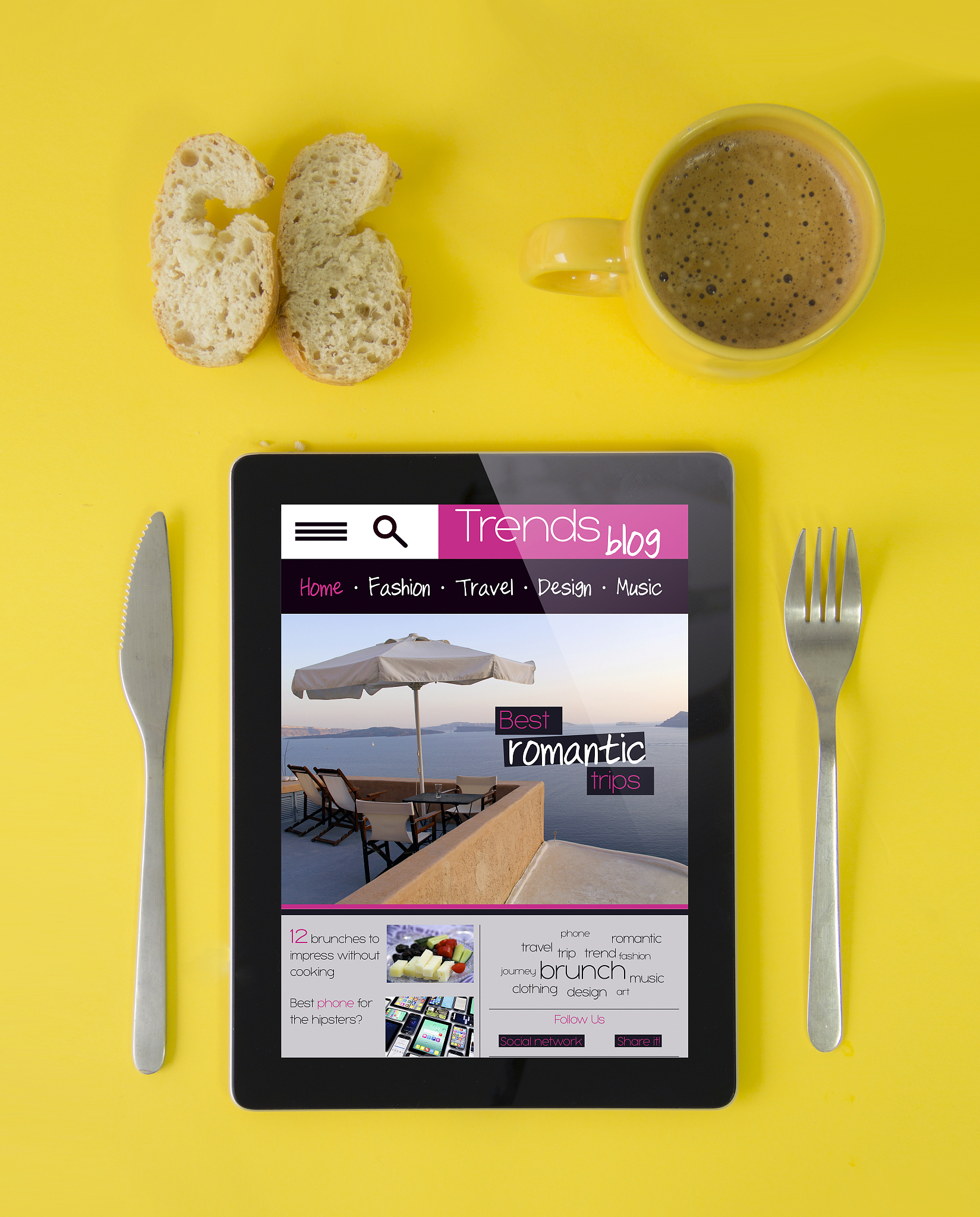 tablet breakfast