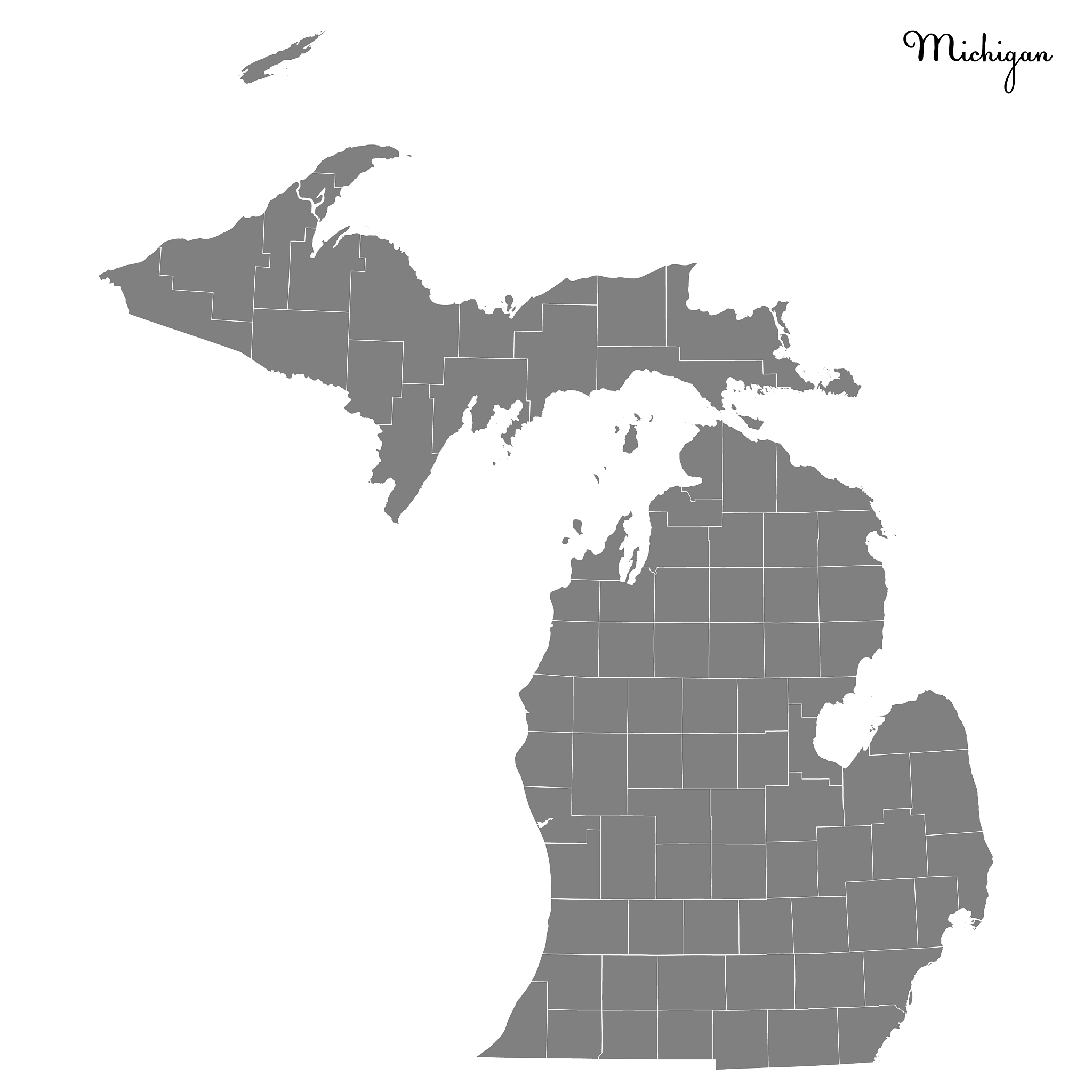 high quality map state united states