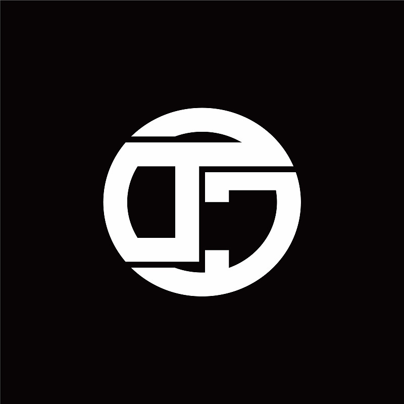 dc logo monogram with rounded line swipe design
