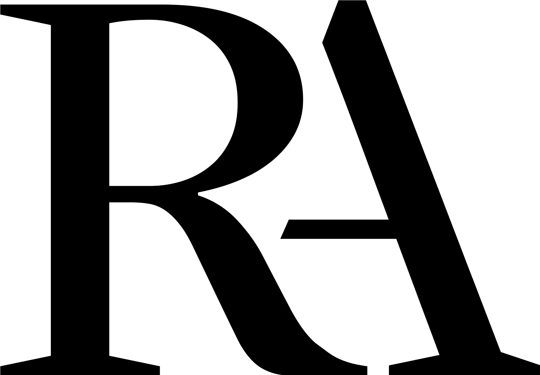 letter a behind r overlap logo simple style