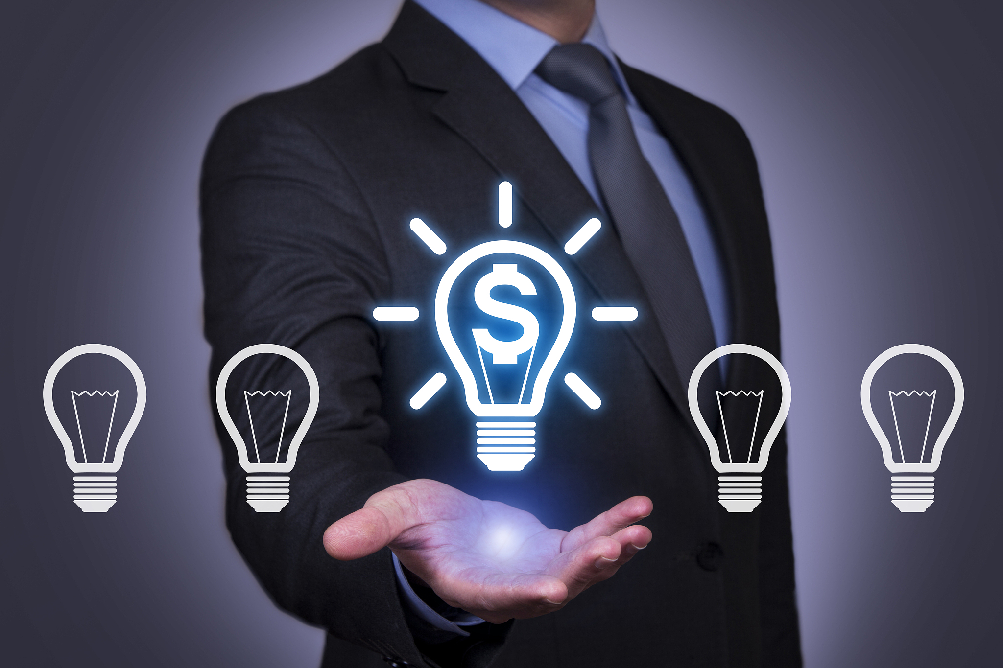 futuristic finance idea connection