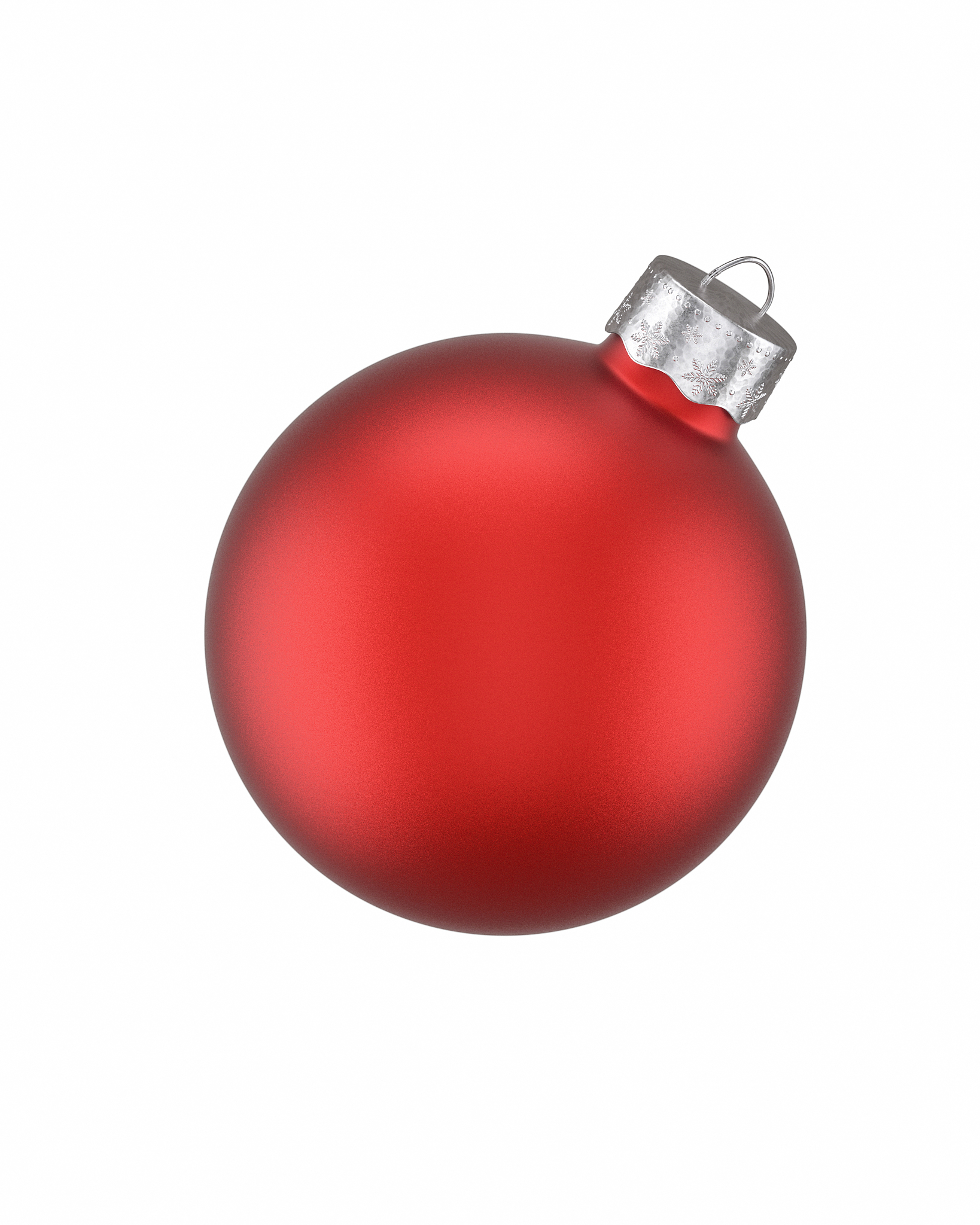close-up of a traditional round christmas ball