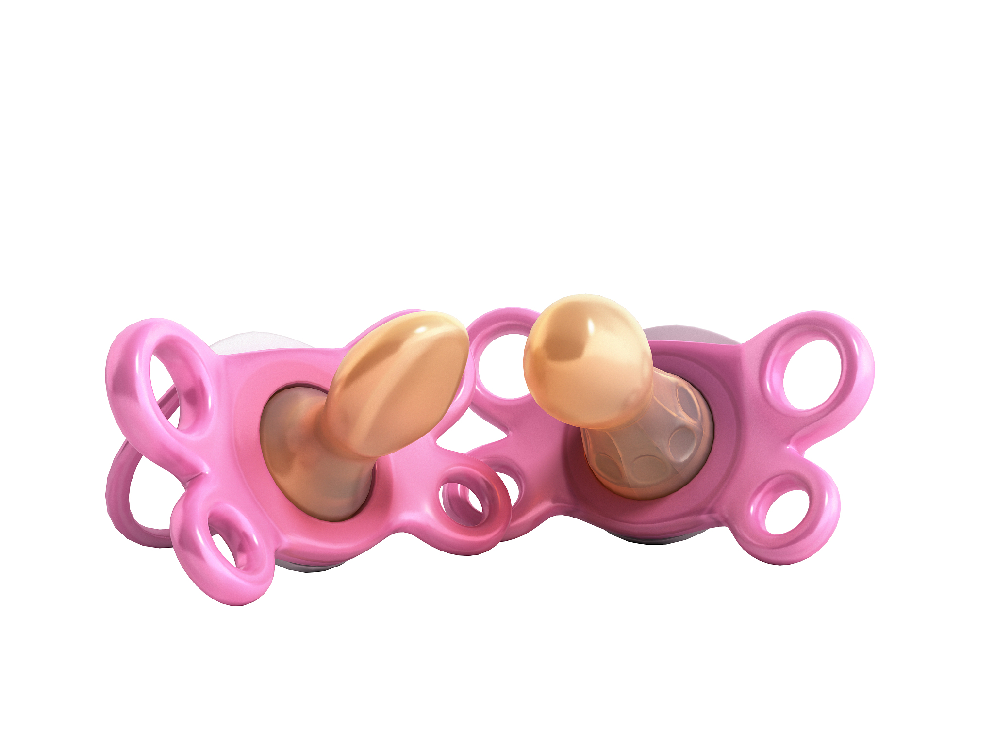 baby anatomical nipple dummy 3d render illustration isolated on 