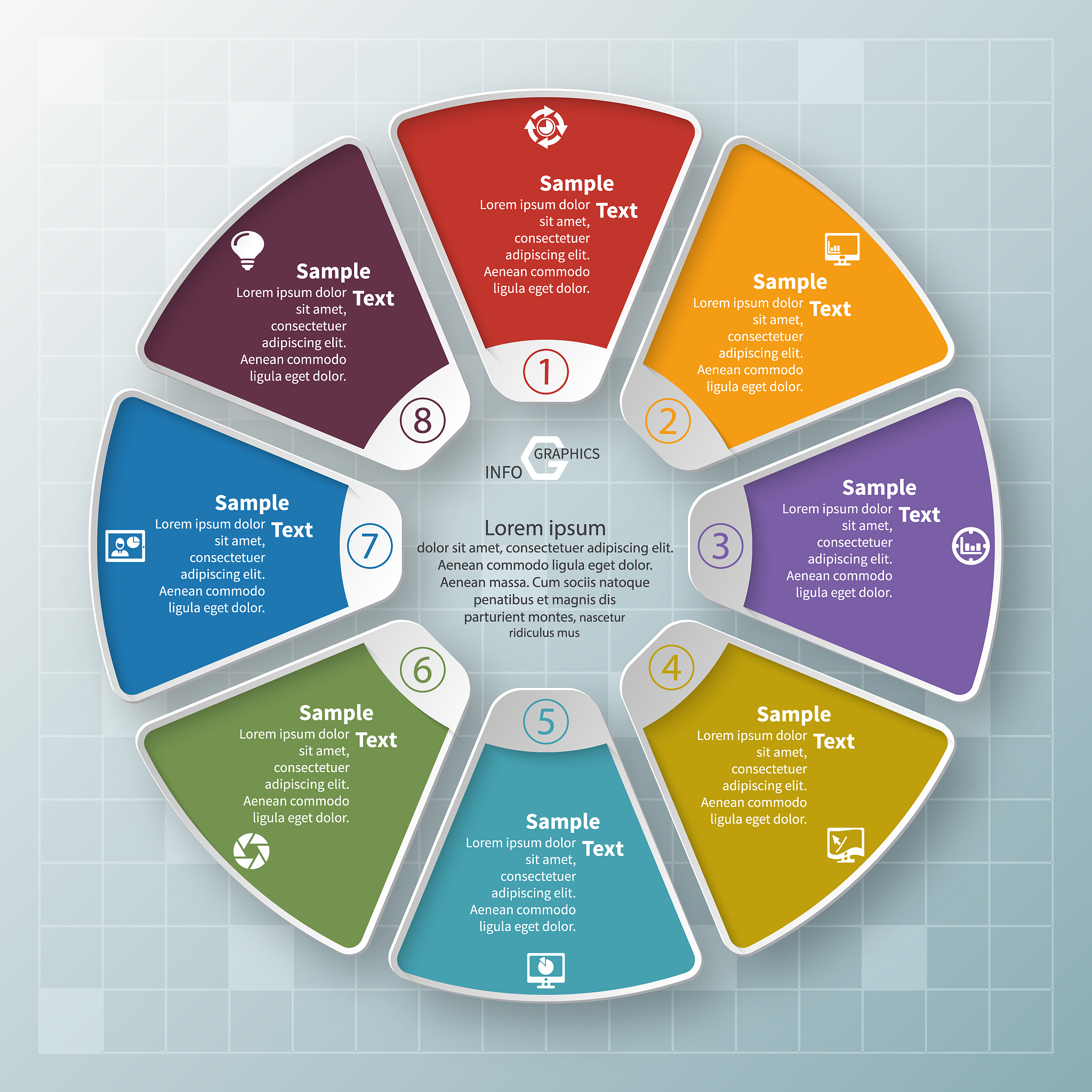 abstract 3d paper infographics. business template .vector illust