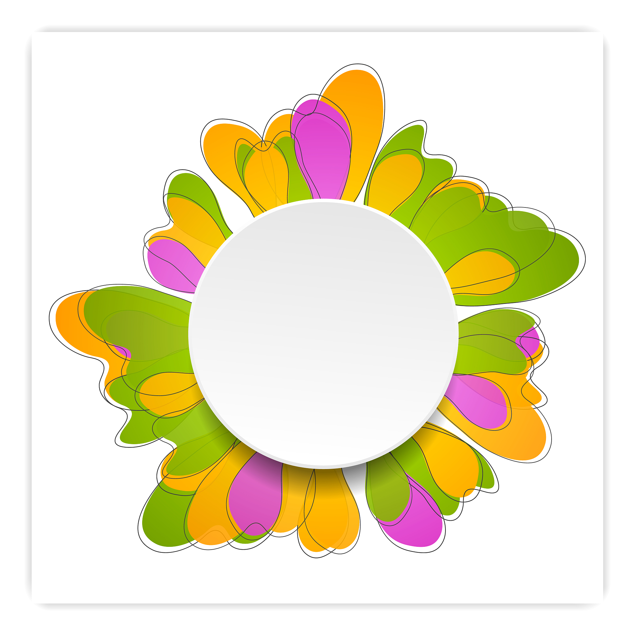 abstract bright flower design