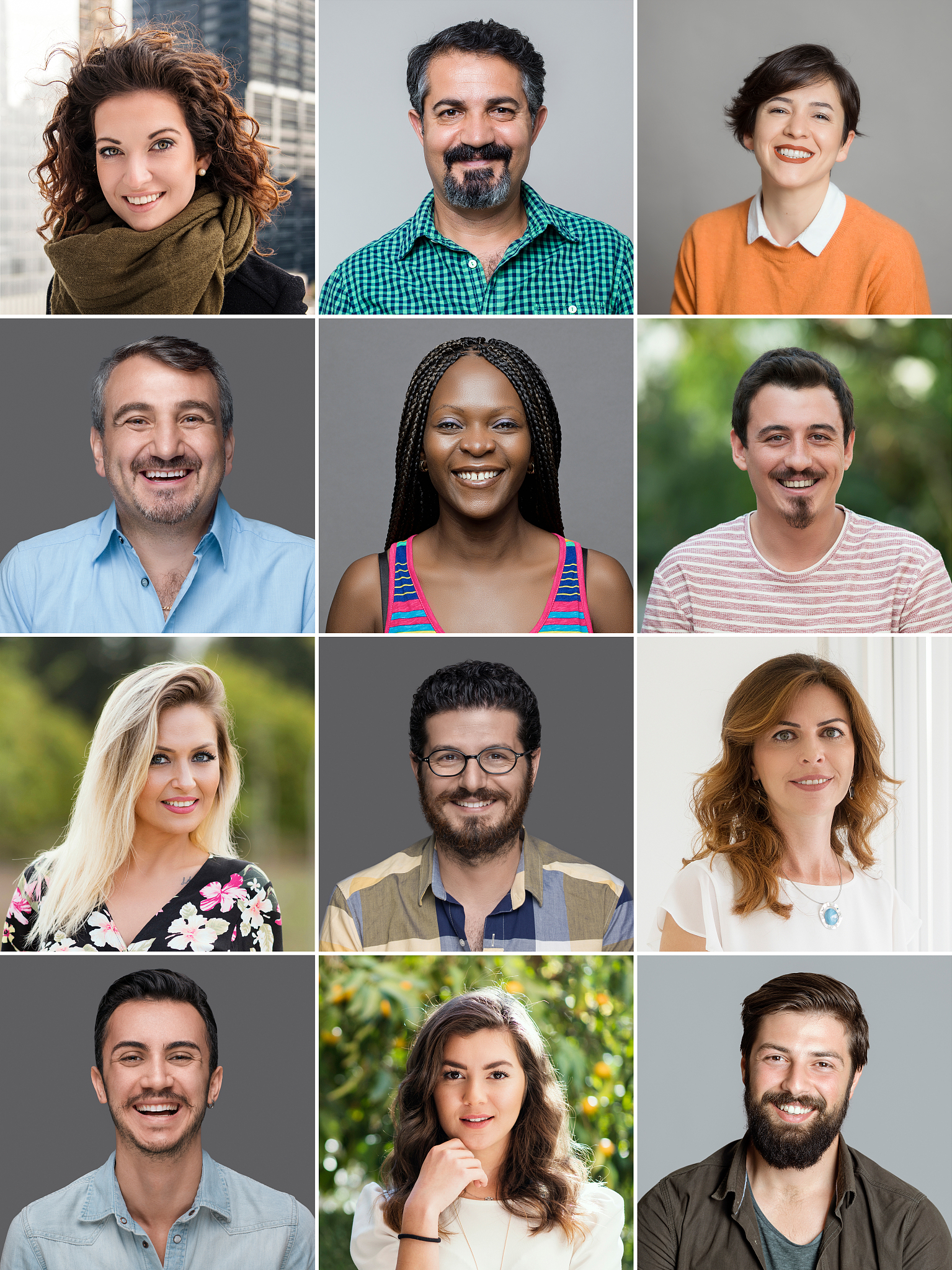 headshots of multi-ethnic group