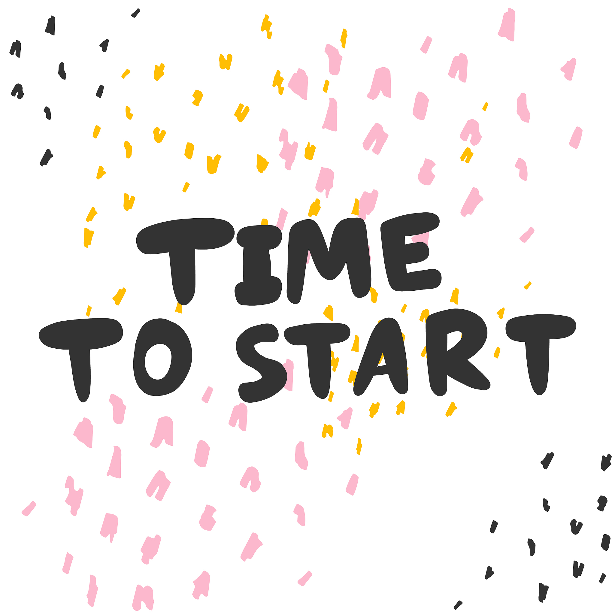 time to start sticker for social media content